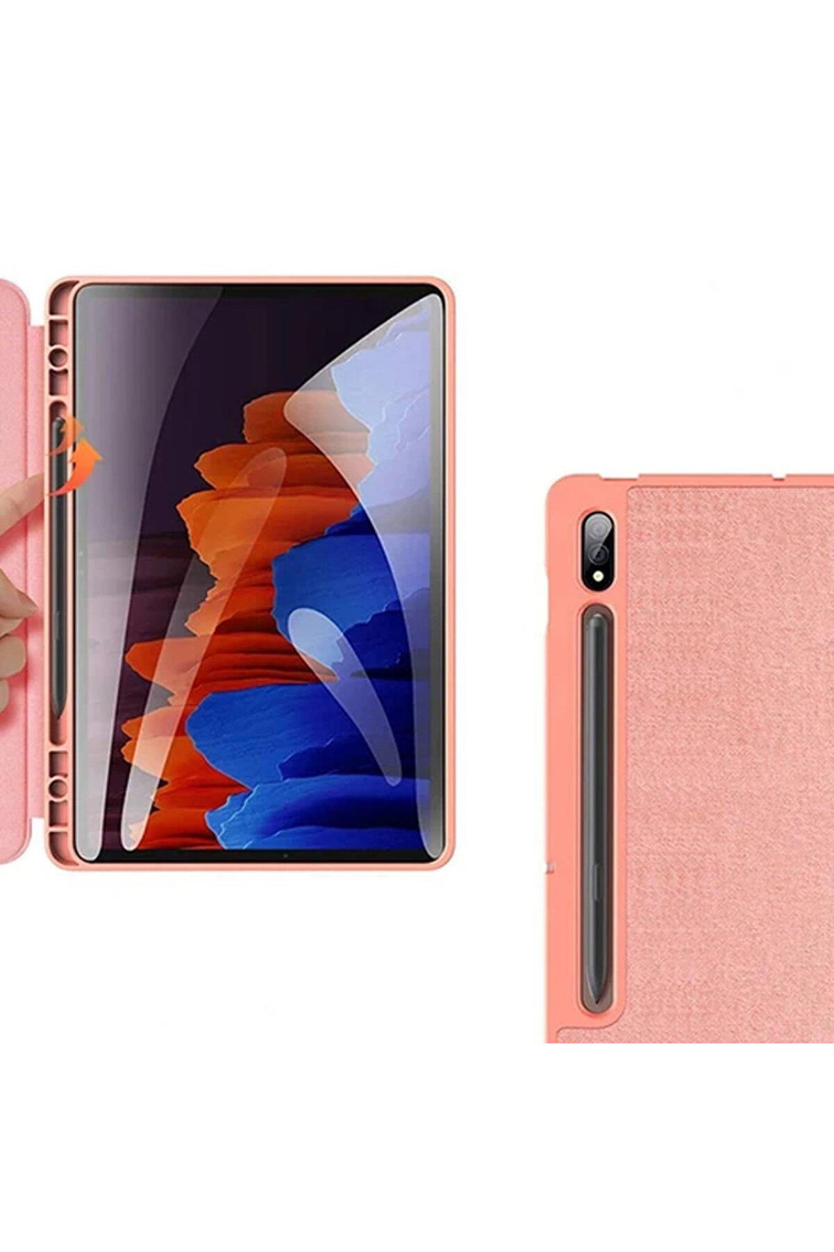 Buti̇k Dux Duci̇s Galaxy Tab S8 Plus (X800/X806) S7Fe (T730/T736B) S7 Plus (T970/T976B) Kılıf Domo Seri̇es-(5