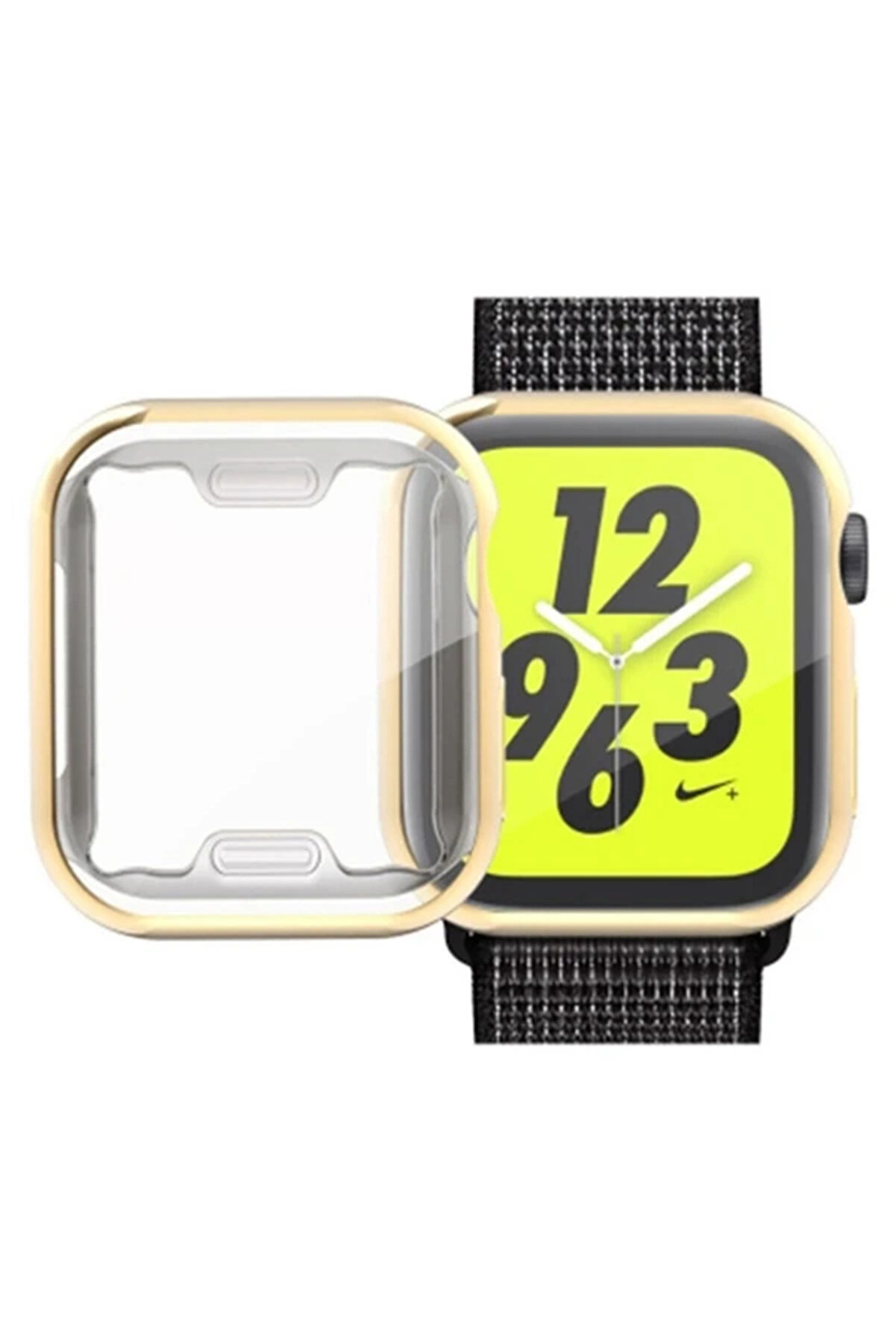 Buti̇k Ally Apple İwatch 40Mm 360 Koruma Ultra Sli̇m Si̇li̇kon Kılıf-(5775)