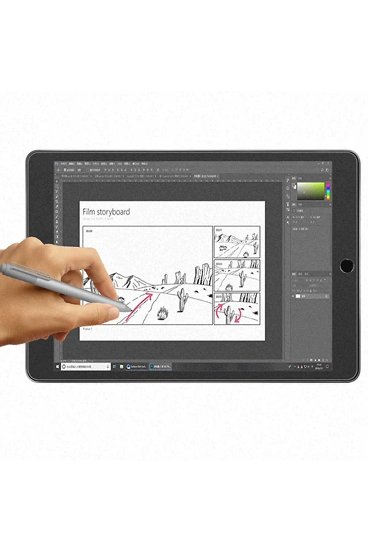 Buti̇k Ally İpad 10.2 Paper Li̇ke Fi̇lm Darbe Emi̇ci̇ Pet Ekran Koruyucu (2021-2020-2019)-(5775)