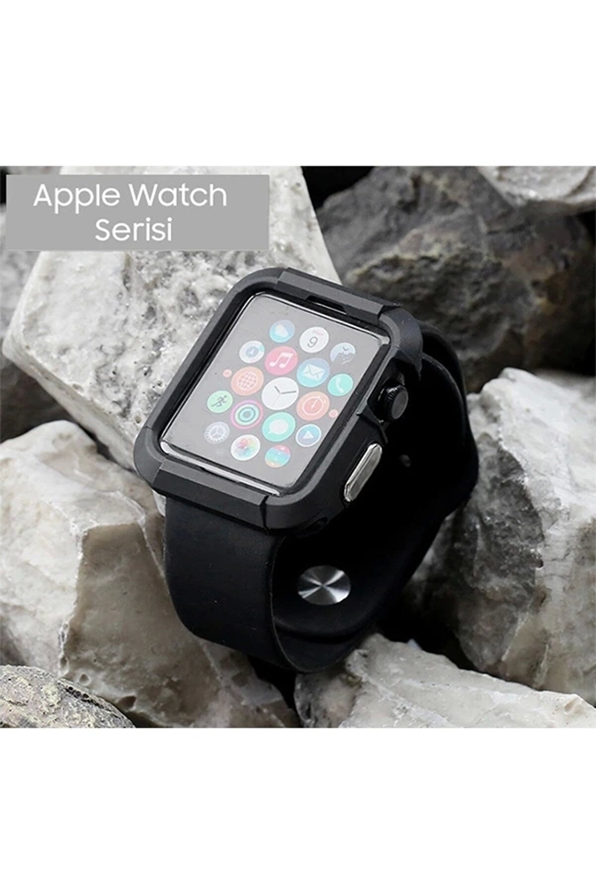 Buti̇k Ally Apple Watch 4-5 40Mm Şok Darbe Onleyi̇ci̇ Si̇li̇kon Kılıf-(5775)