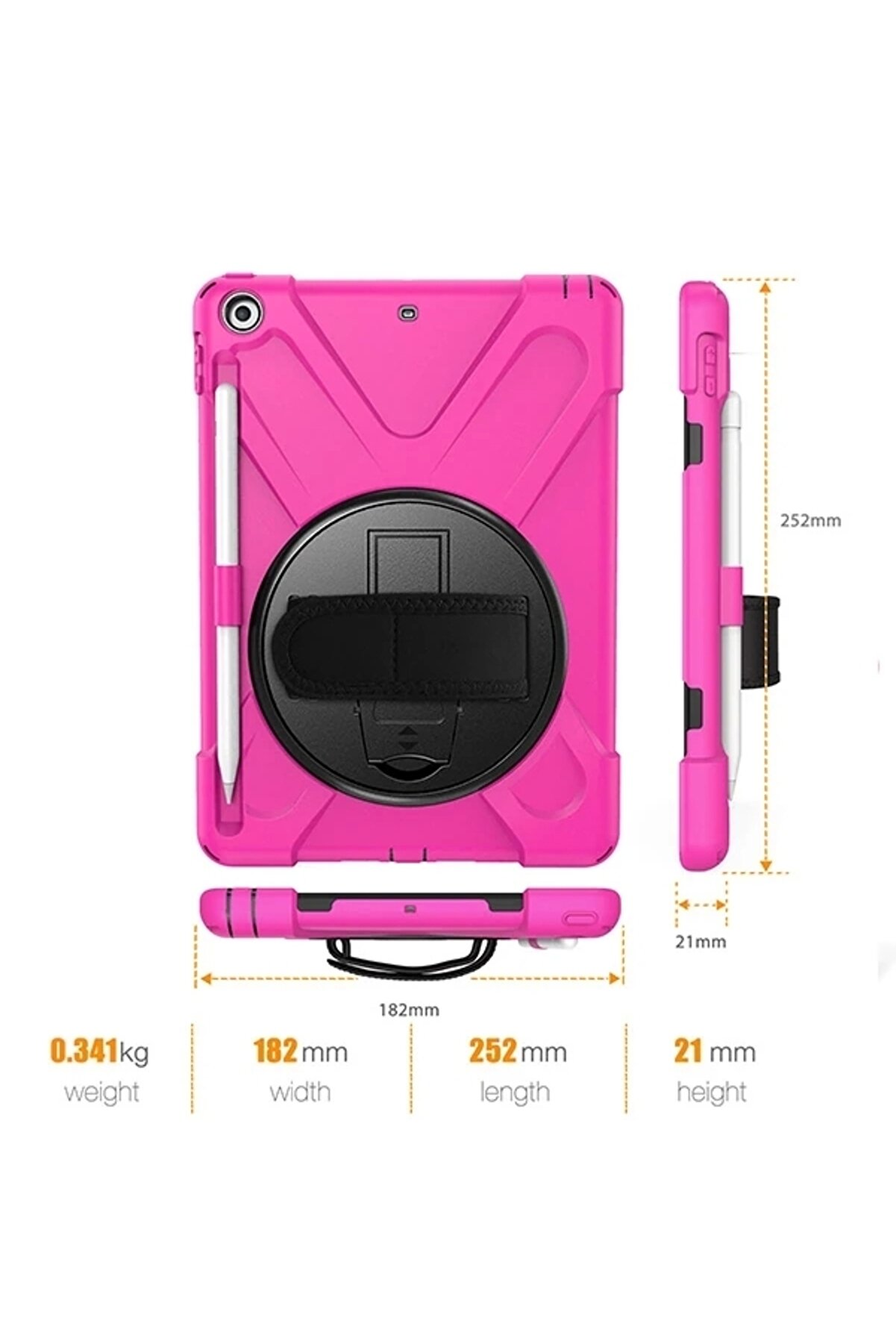 Buti̇k İpad 9.72017 İpad 9.7 2018 Kalem Yerli̇ Standlı Zırh Kılıf/Shockproof Case-(5775)