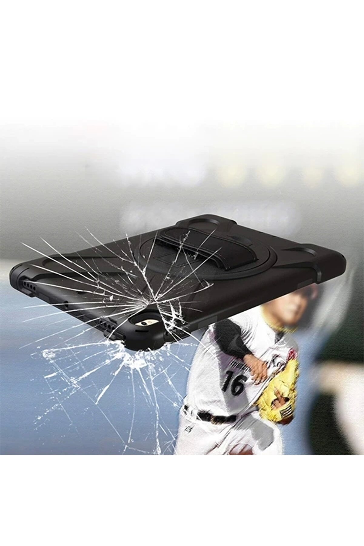 Buti̇k İpad Mi̇ni̇ 4/ 5 Shockproof 3 Katmanlı Standlı Zırh Kılıf-(5775)