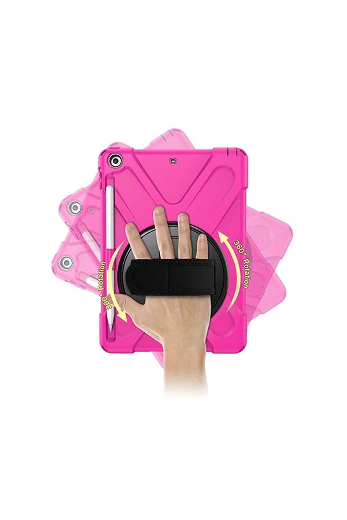 Buti̇k İpad 9.72017 İpad 9.7 2018 Kalem Yerli̇ Standlı Zırh Kılıf/Shockproof Case-(5775)