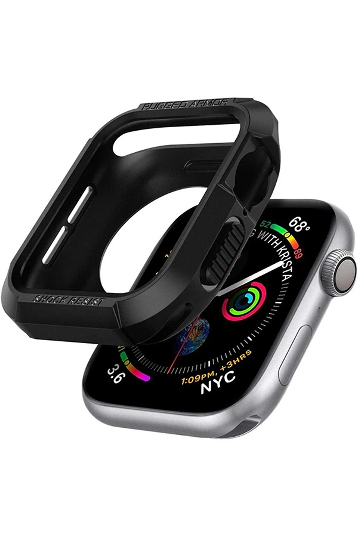 Buti̇k Ally Apple Watch 4-5 40Mm Şok Darbe Onleyi̇ci̇ Si̇li̇kon Kılıf-(5775)