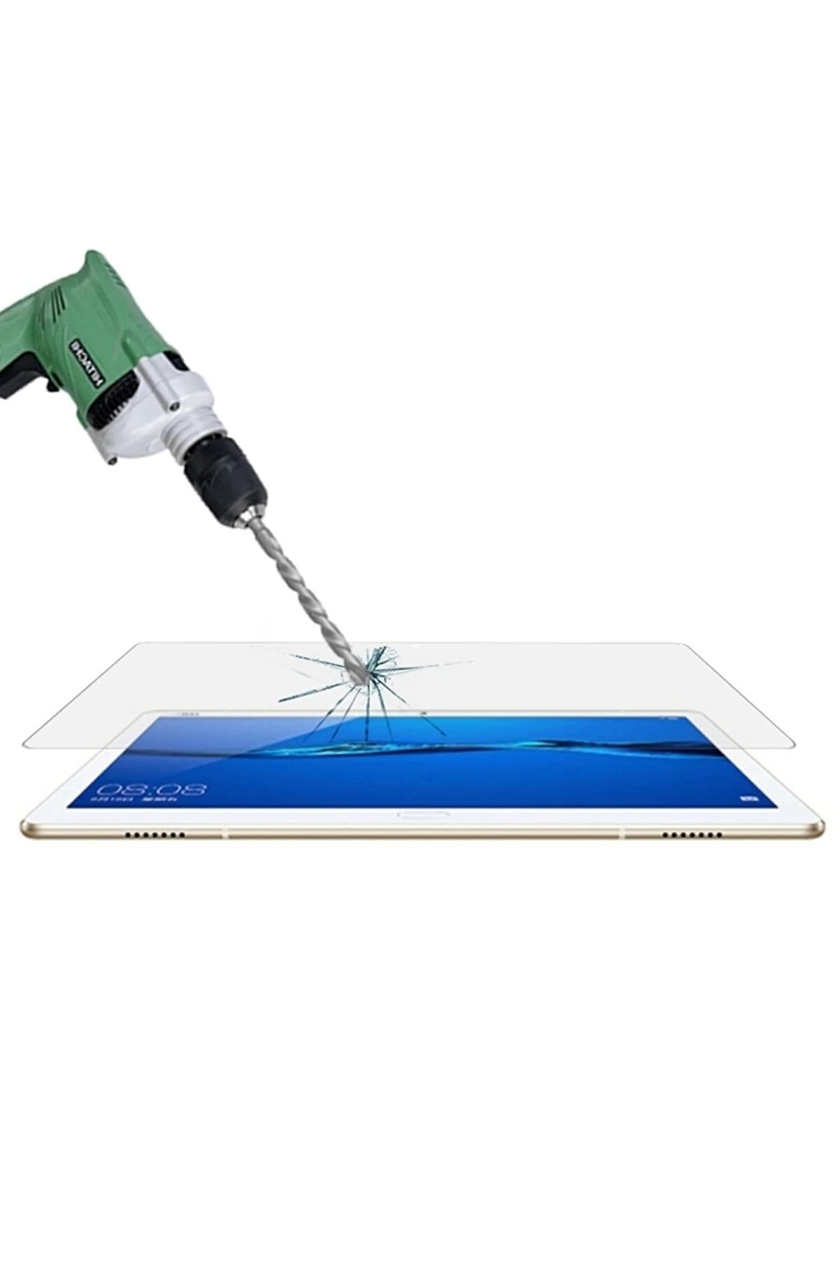 Moda Shop & Buti̇k Huawei̇ Medi̇apad M3 Li̇te 10.1 Kırılmaz Cam Ekran Koruyucu-(5775)