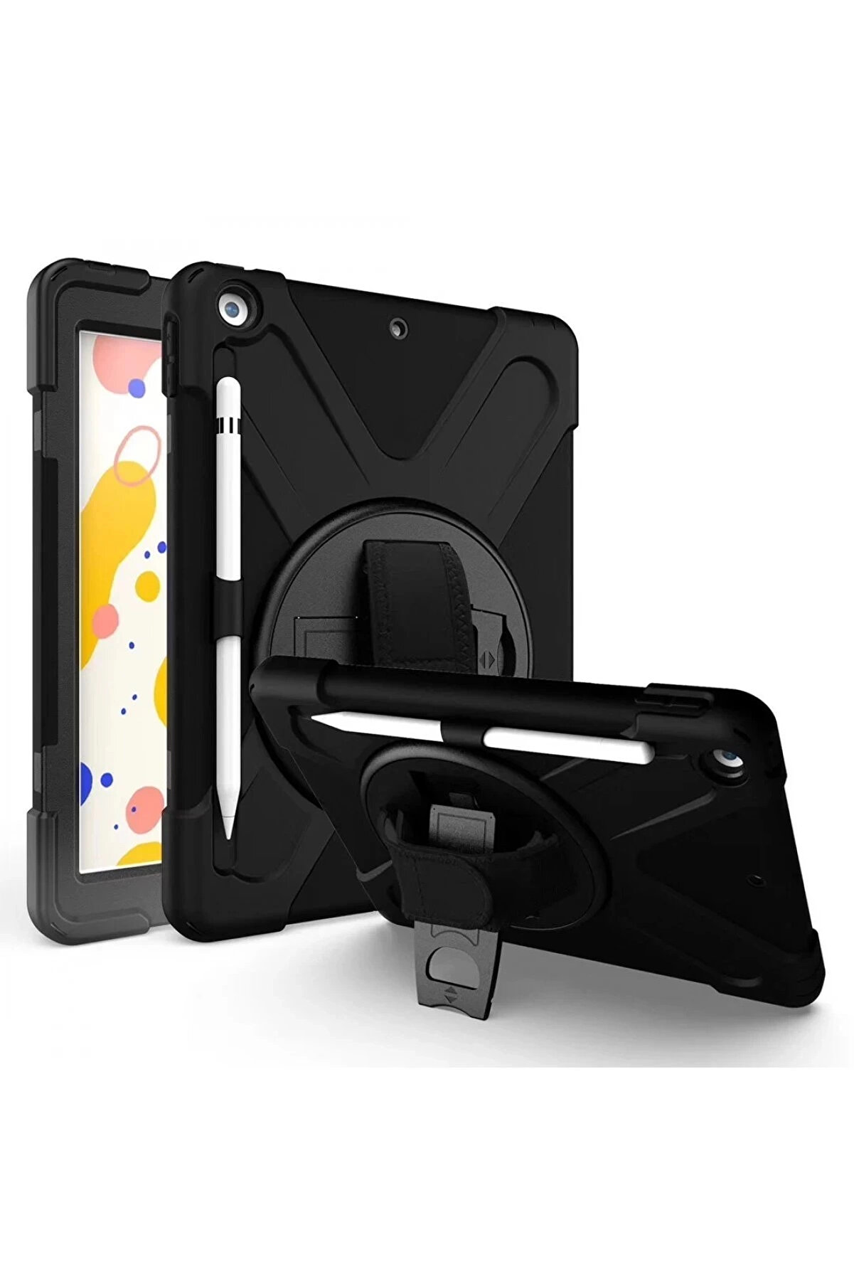Butik iPad Air 13 (2024) Kılıf Amazing Tablet Kapak - Siyah-(5796)