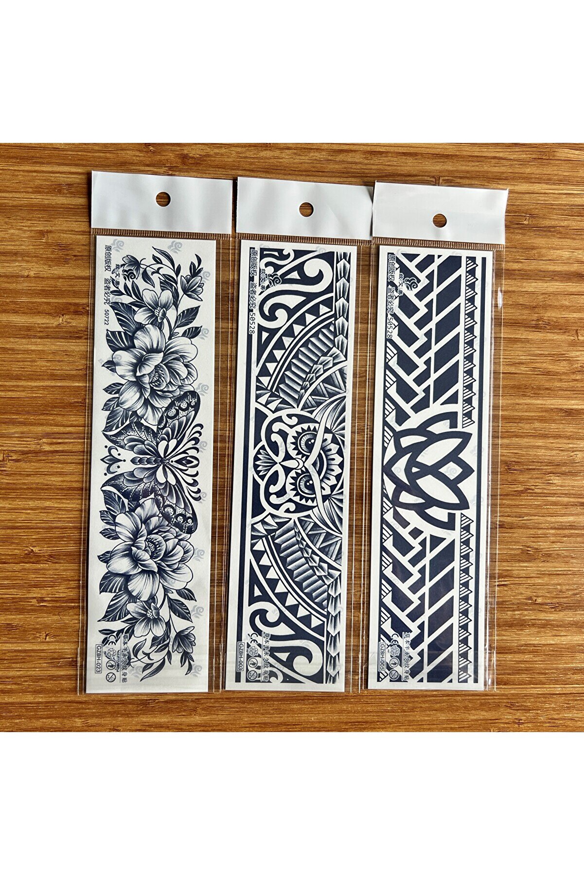 Ai̇rbrush Tattoo Bant Dövmesi̇ 3 Hafta Kalıcı 3 Adet Kol Bacak İçi̇n Şeri̇t Geçi̇ci̇ Dövme Seti̇