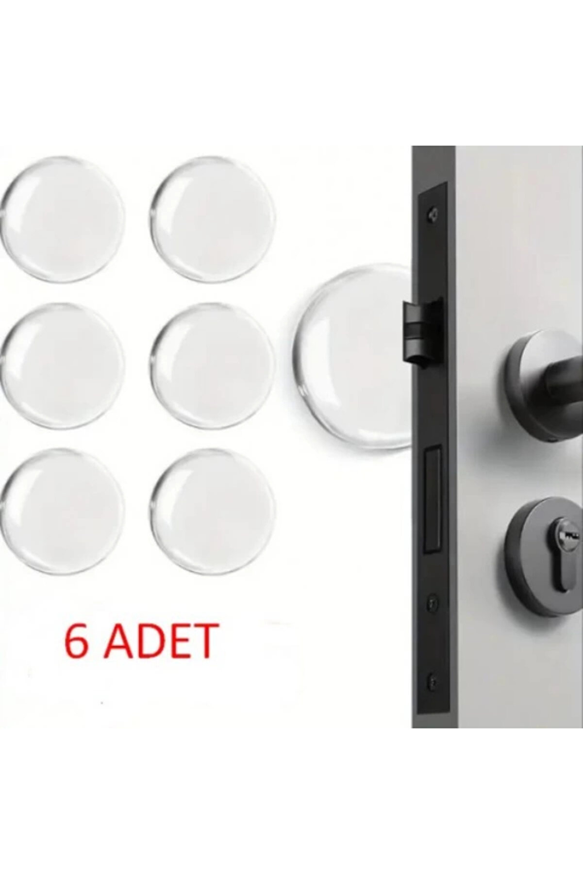 NW NessiWorld Şeffaf Silikon Mobilya ve Kapı Durdurucu Darbe Pedi 6'lı Set