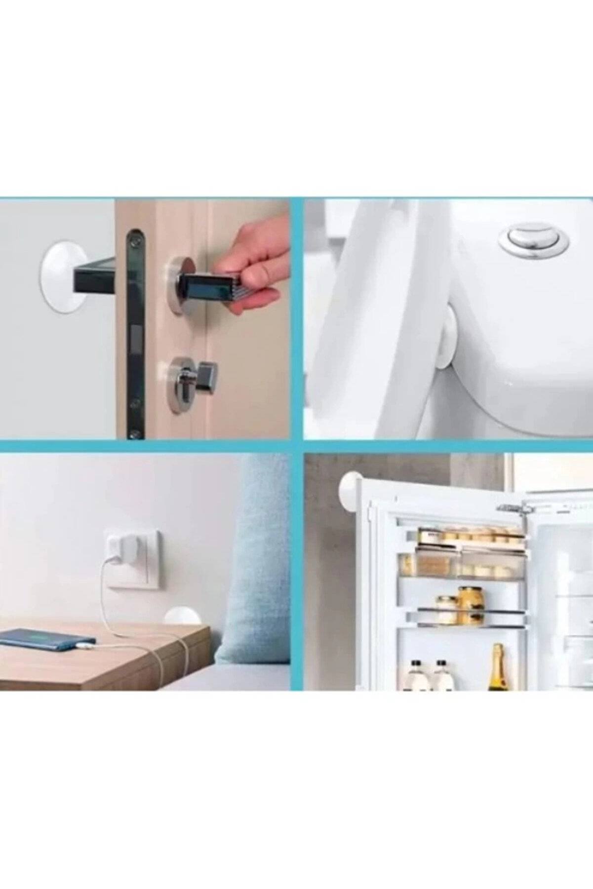 Şeffaf Si̇li̇kon Mobi̇lya Ve Kapı Durdurucu Darbe Pedi̇ 6 Lı Set