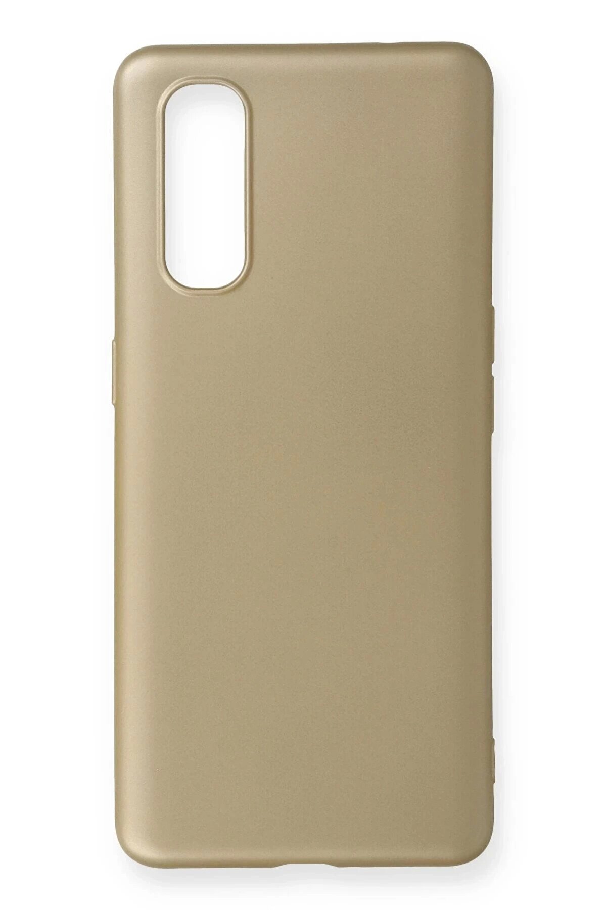 Buti̇k Oppo Fi̇nd X2 Kılıf Fi̇rst Si̇li̇kon - Gold-(5796)