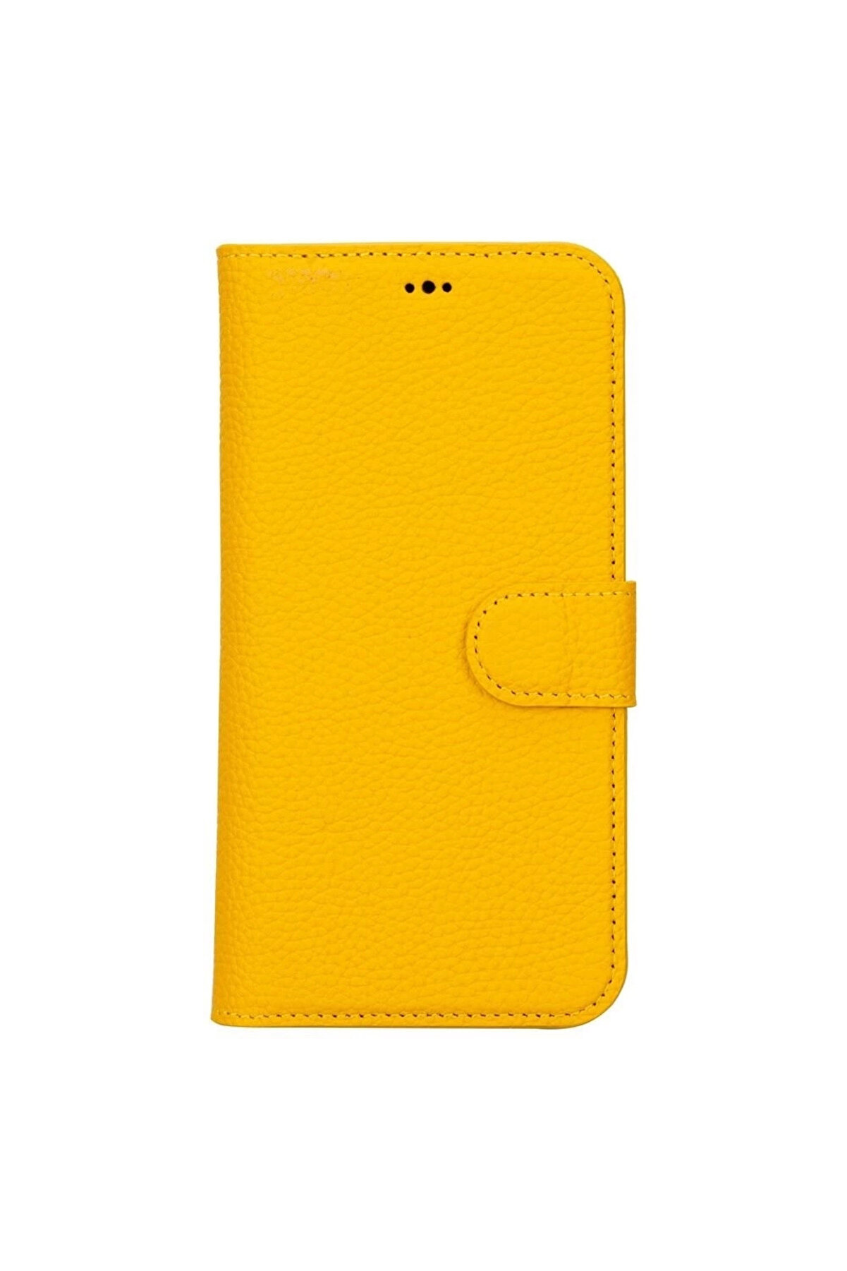 Apple İphone 15 Plus Uyumlu Deri̇ Cüzdanlı Kılıf Mwwn Fl12 Sarı