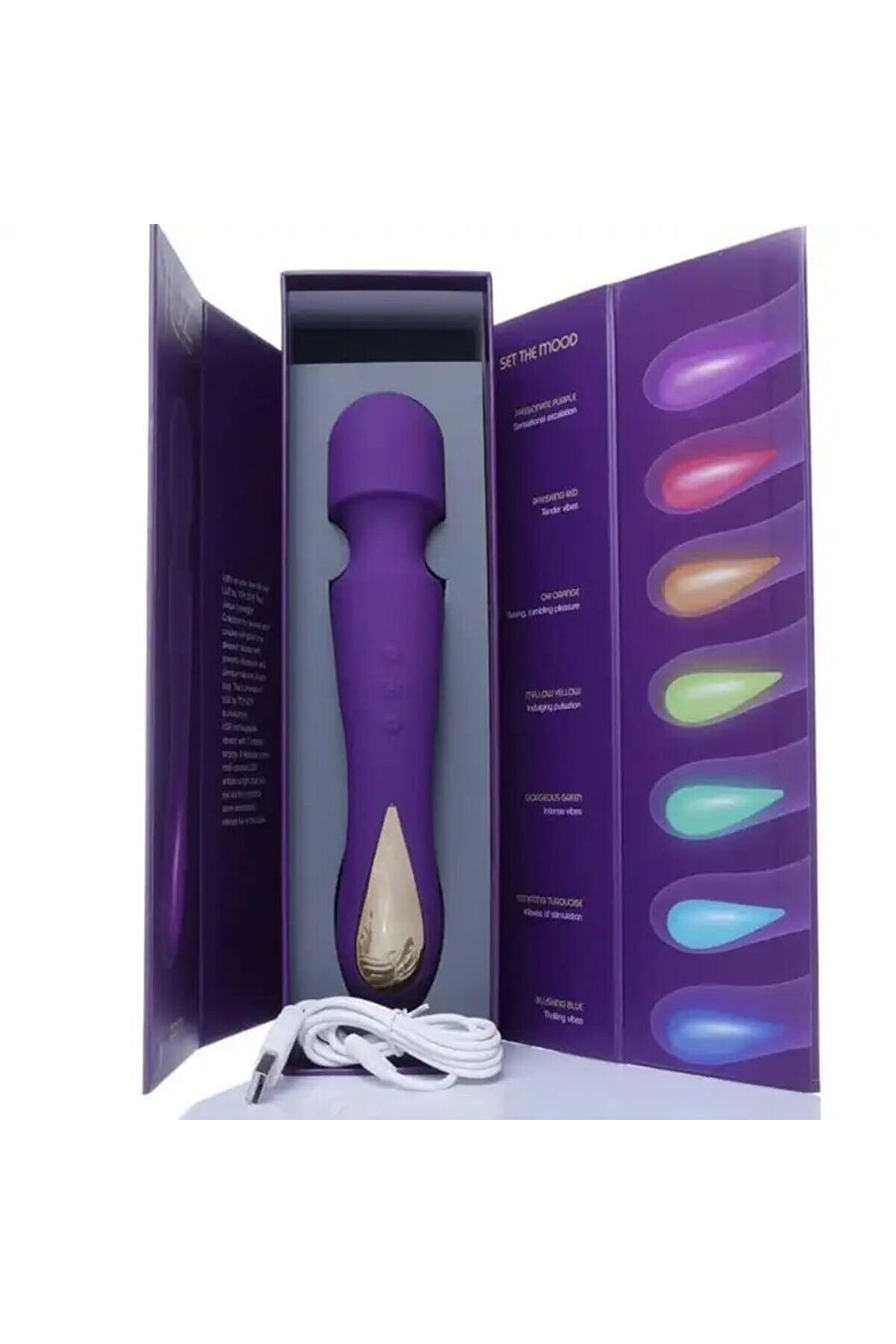 Erox Luz Zeni̇th Massager Si̇li̇kon Masaj Wand Vi̇brat&ouml;r-Purple