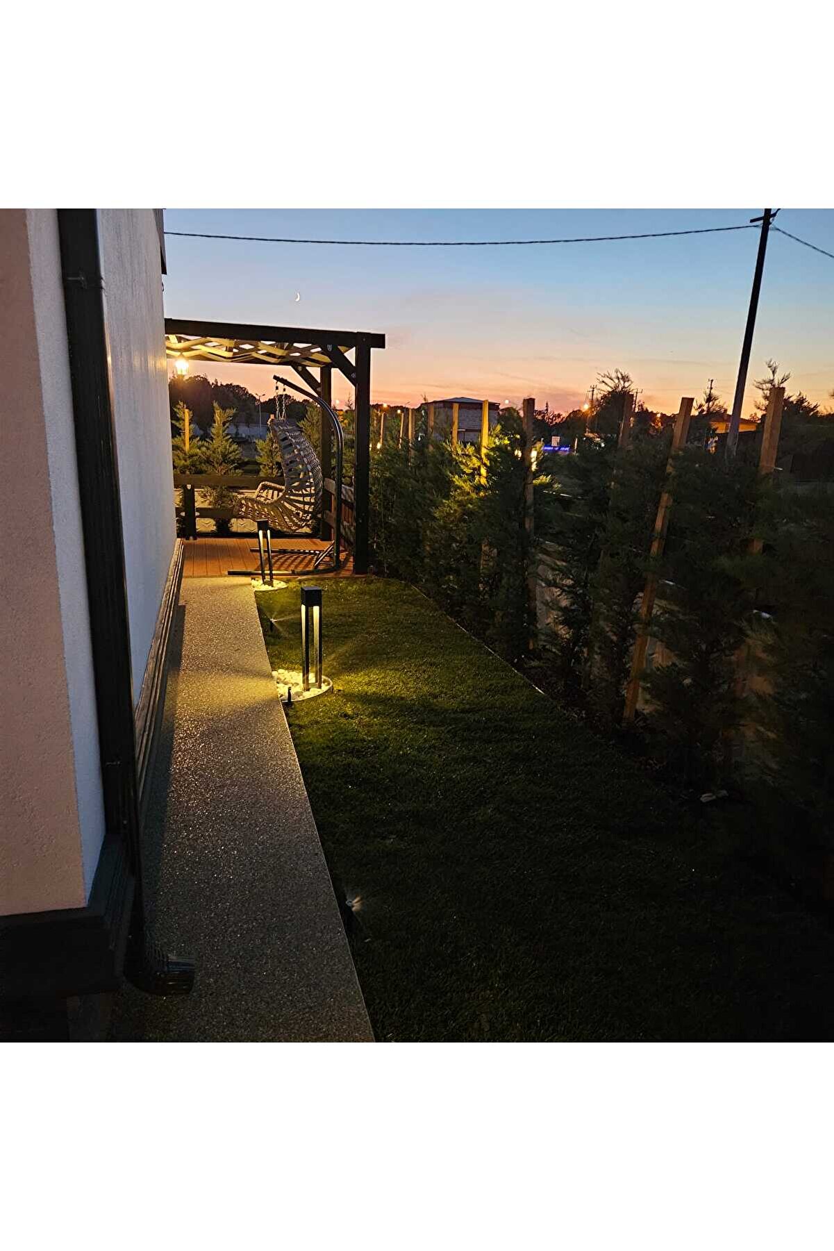 Luma Alümi̇nyum Bahçe Yürüyüş Yolu Aydınlatma Bollard Antrasi̇t 60 Cm