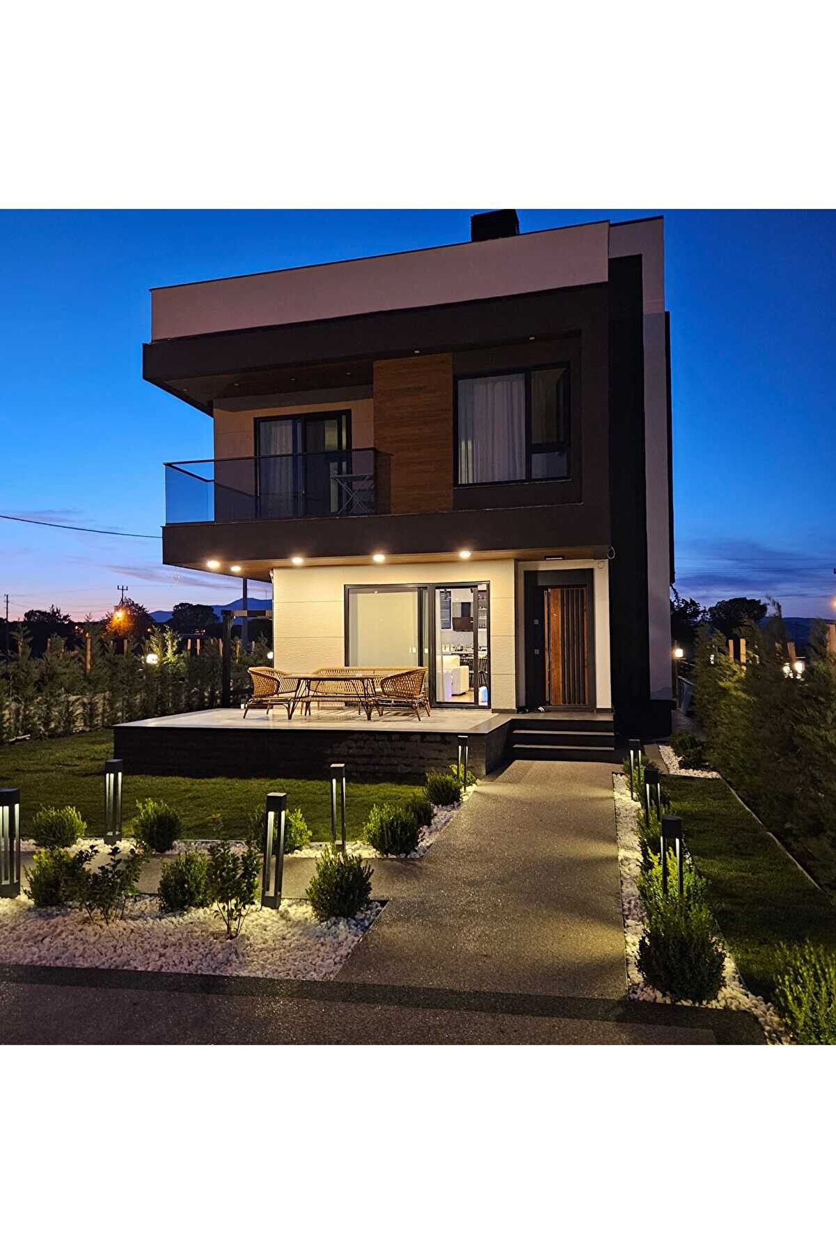 Luma Alümi̇nyum Modern Yürüyüş Yolu Bollard Bahçe Aydınlatması 3000K Işık Rengi̇ 60 Cm Yüksekli̇k