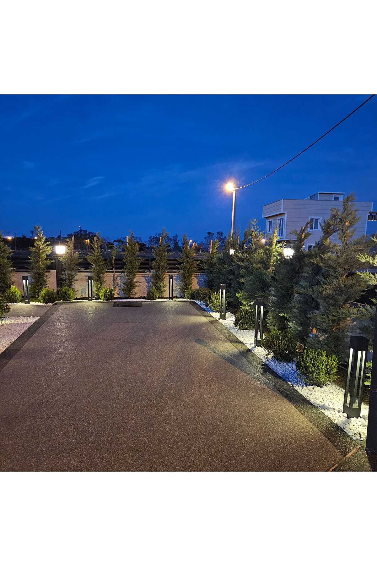 Luma Alümi̇nyum Bahçe Yürüyüş Yolu Aydınlatma Bollard Antrasi̇t 35 Cm