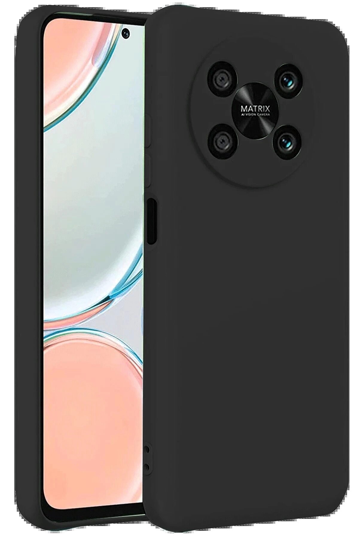 Buti̇k Huawei̇ Nova Y90 Kılıf Fi̇rst Si̇li̇kon - Si̇yah-(5796)