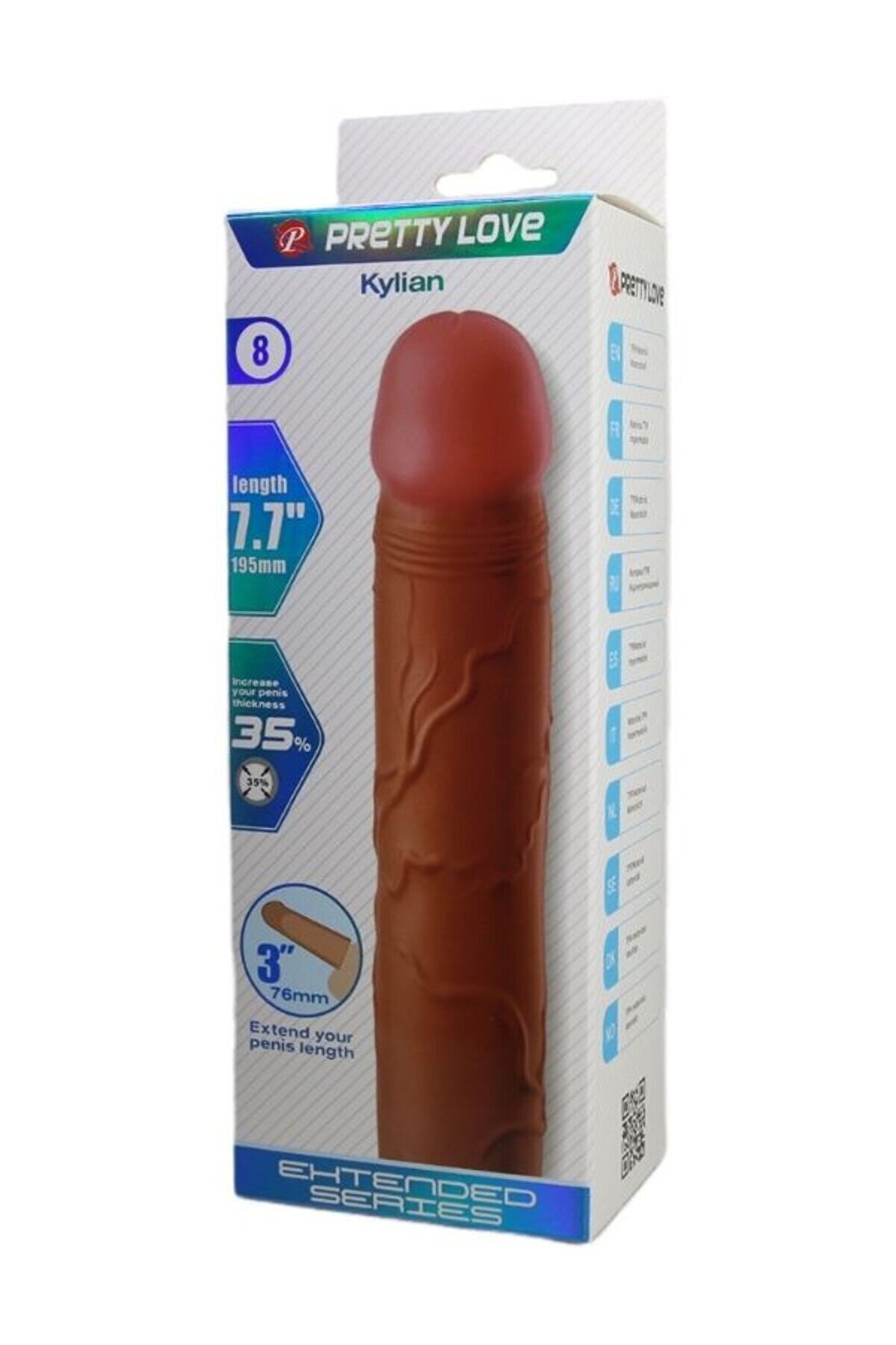 shop Censan Kylian Gerçek Hissiyatlı Uzatıcı Penis Kılıfı Brown