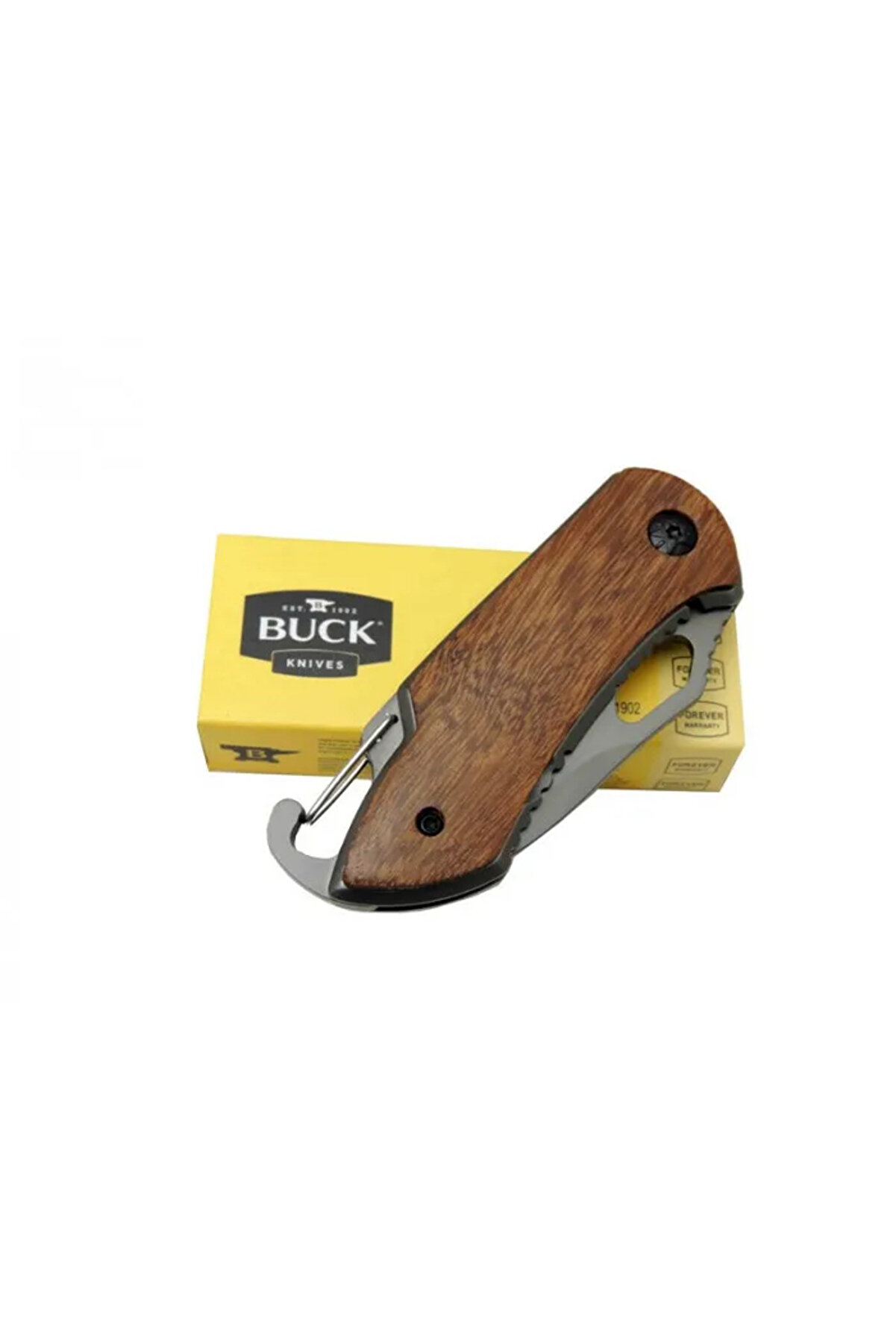 Buck X74 Çakı Ahşap 15 Cm Manuel, Kemerli̇kli̇