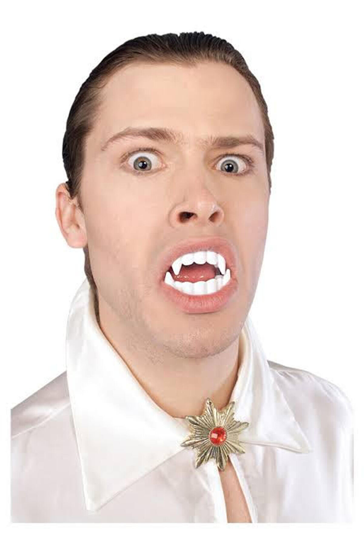 Go İthalat Beyaz Renk &Ccedil;i̇ft Damak Takma Vampi̇r Di̇şi̇ (5258)