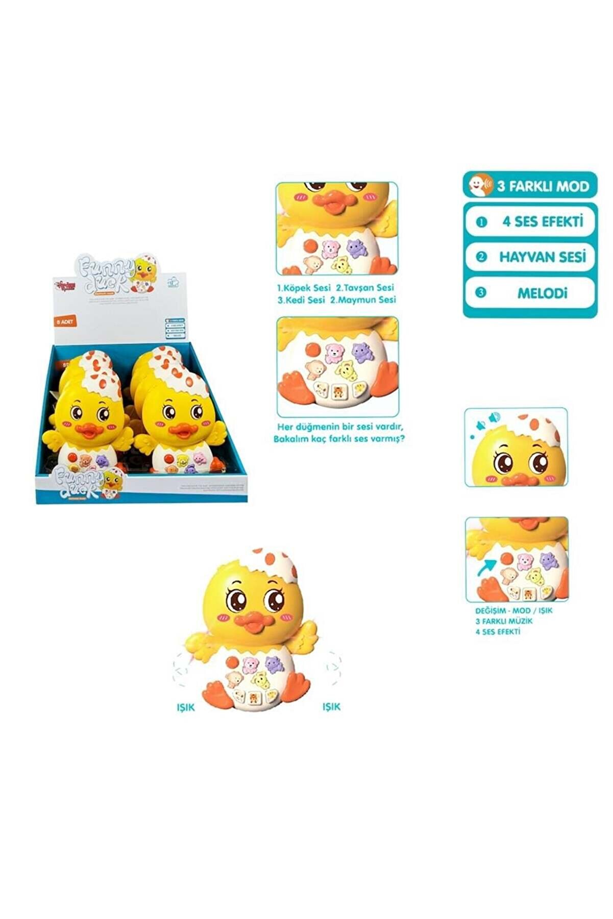 Jlg-855-144A Işıklı Ve Müzi̇kli̇ Ördek Bebek -Vrd