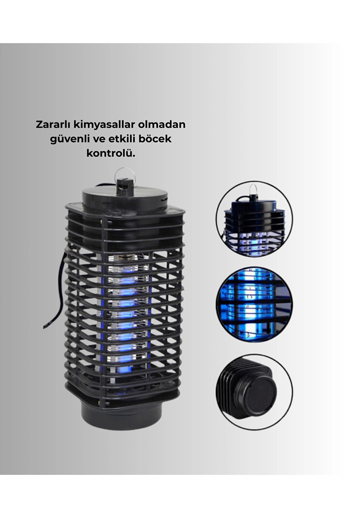 Ki̇myasal İçermeyen Uv Işıklı Böcek Ve Si̇vri̇si̇nek Kapanı – Güvenli̇ Kullanım