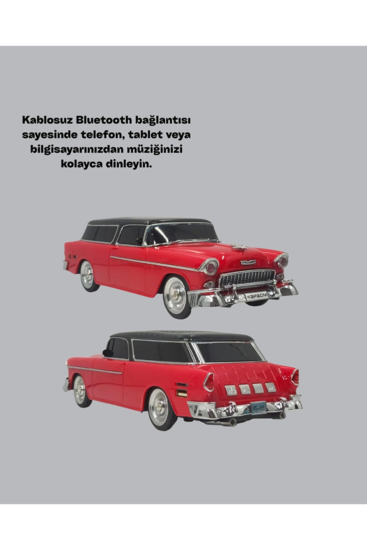 Retro Araba Şeki̇lli̇ Kablosuz Bluetooth Hoparlör