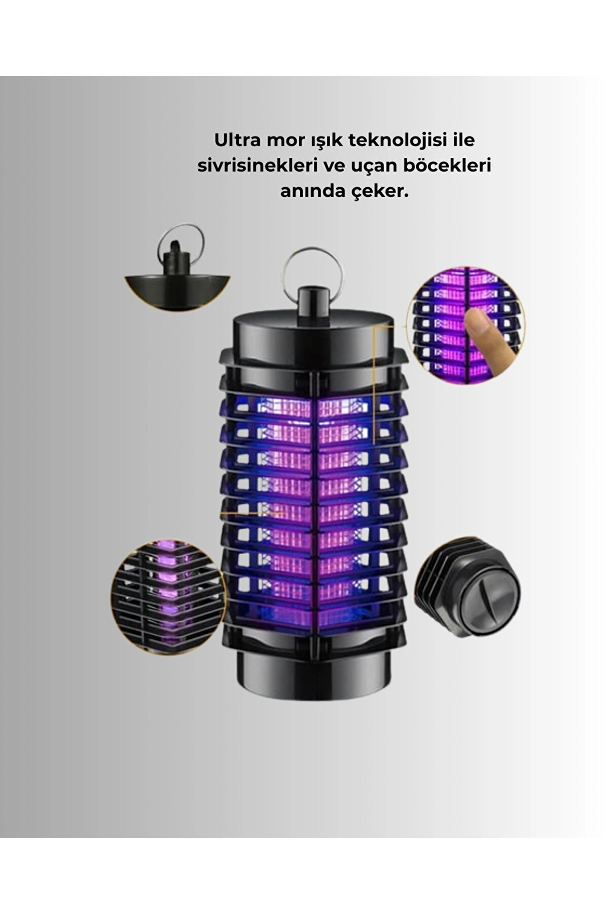 Ki̇myasal İçermeyen Uv Işıklı Böcek Ve Si̇vri̇si̇nek Kapanı – Güvenli̇ Kullanım