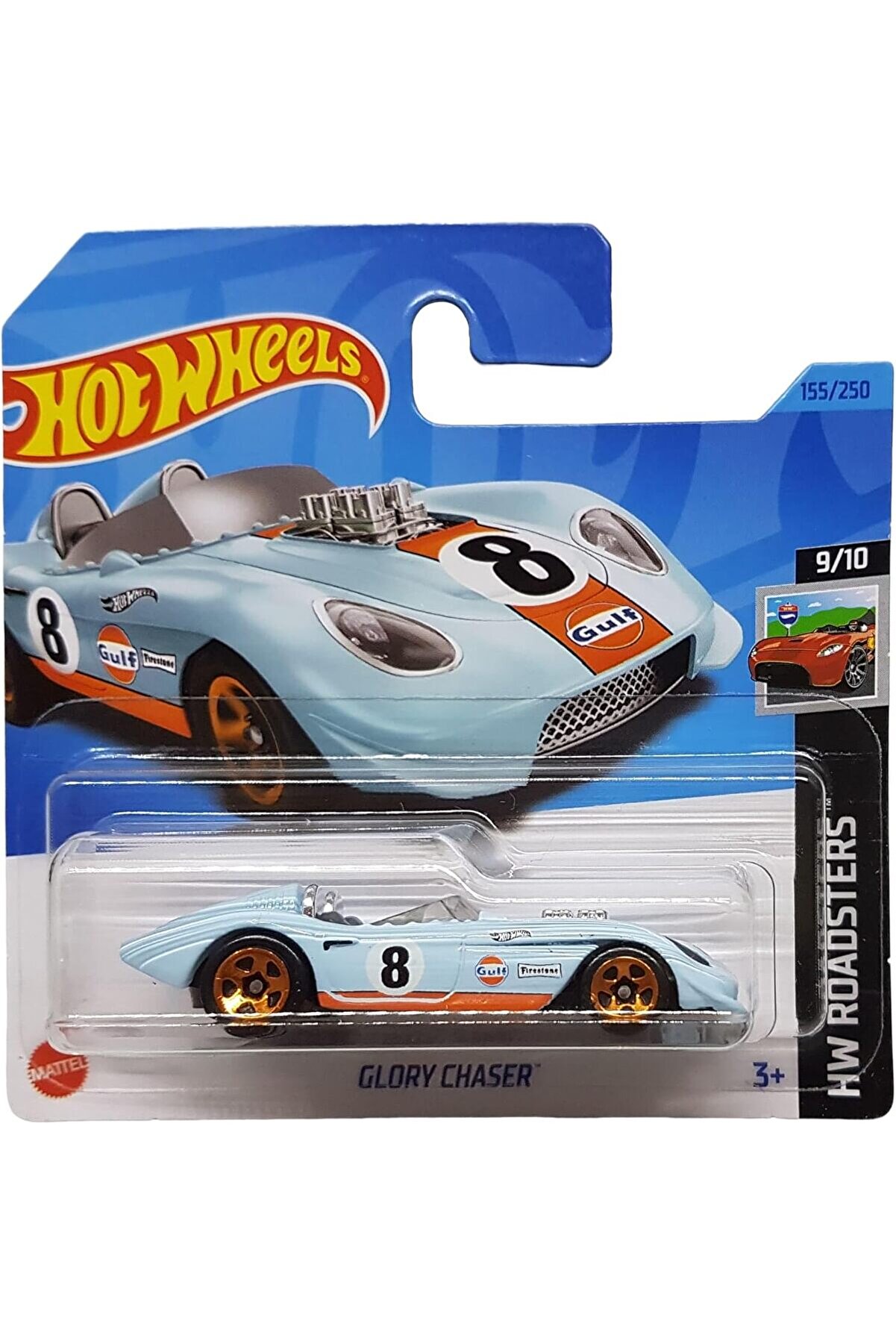 Modashi̇ne - Chaser - Hw Roadsters 9/10 - Hkh42 - Short Card - Gulf - Fi̇restone - 2023 Modascope 1014