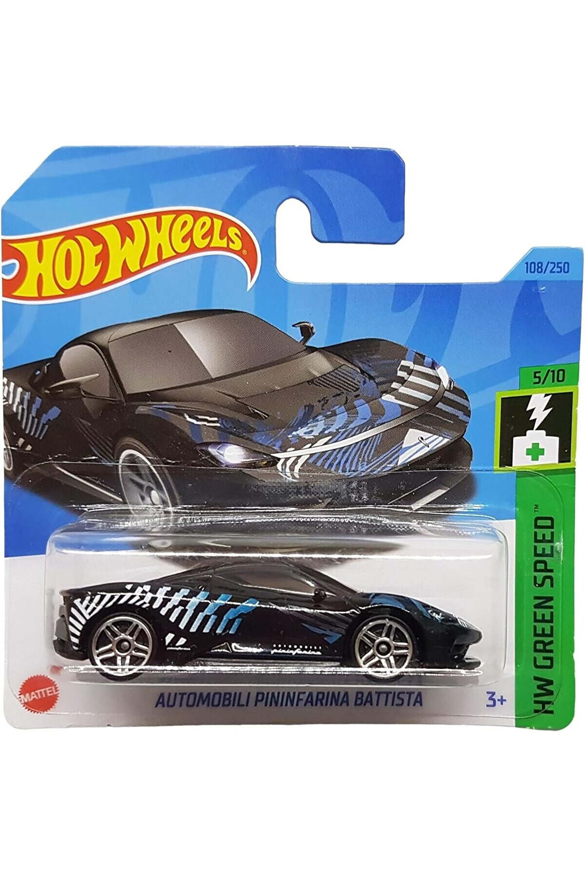 STOREMAX modashine - Automobili Pininfarina Pattista - HW Speed 5/10 - HKH57 - Short Card - siyah - 2023 moda