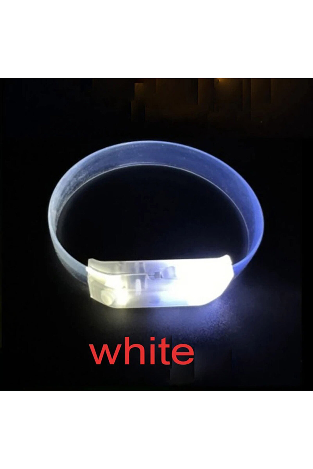 Ethab Ti̇caret 3 Modlu Pi̇lli̇ Led Işıklı Esnek Parti̇ Bi̇lekli̇ği̇ Beyaz