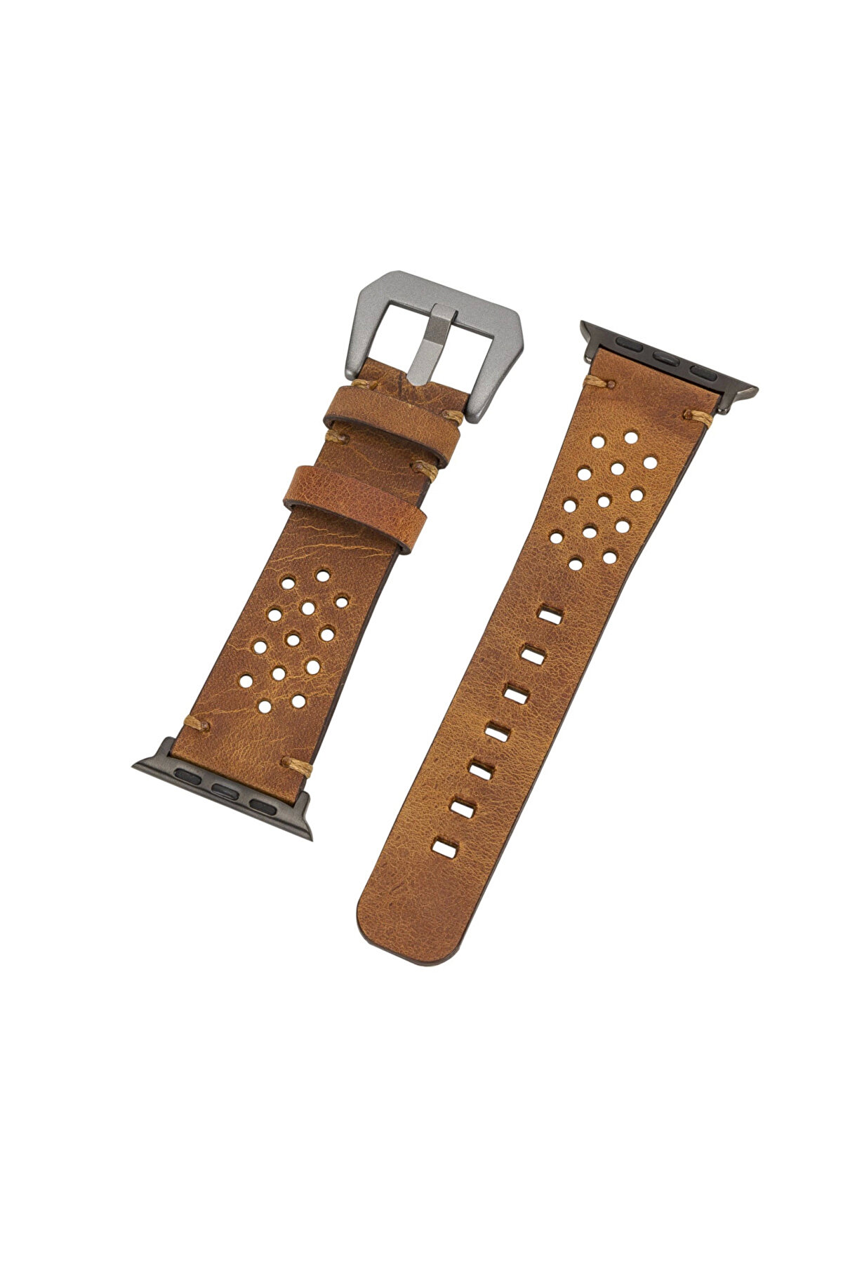 Apple Watch Uyumlu Deri̇ Kordon Vi̇go 42-44-45Mm G19 Taba