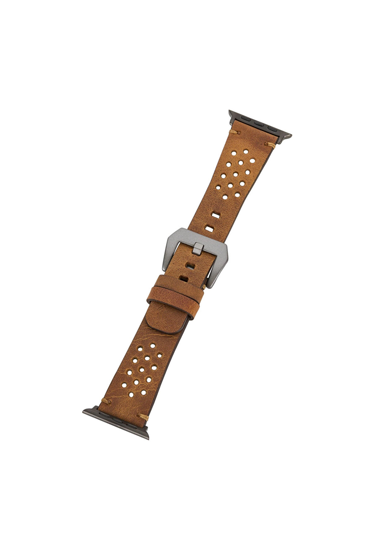 Apple Watch Uyumlu Deri̇ Kordon Vi̇go 42-44-45Mm G19 Taba