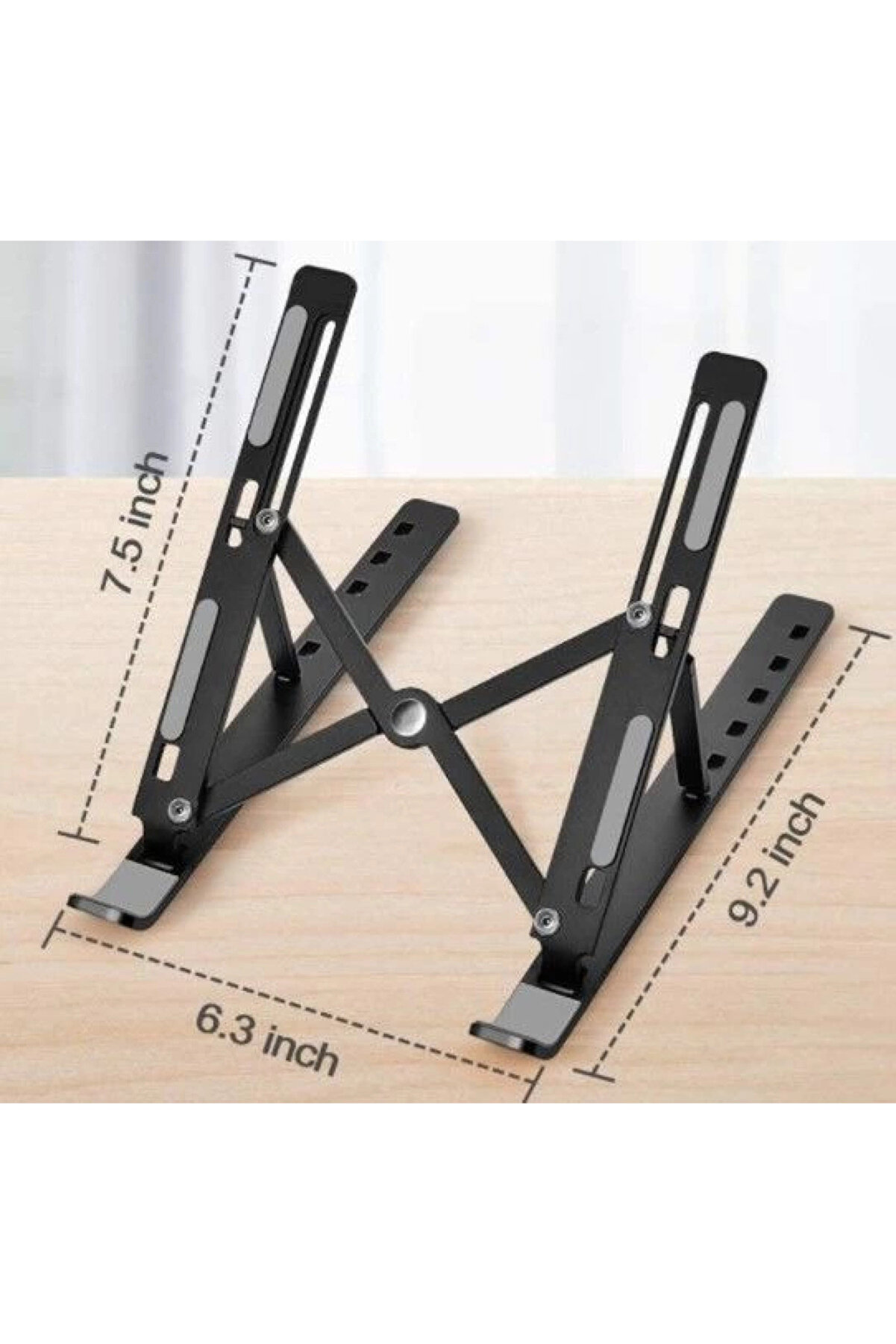7 Kademeli̇ Ayarlı Katlanabi̇li̇r Laptop Tablet Standı Si̇yah