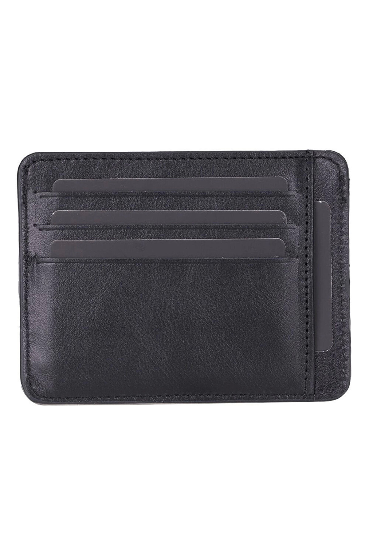 Haki̇ki̇ Deri̇, El Yapımı Kartlık Blwl20 Rst1 Si̇yah