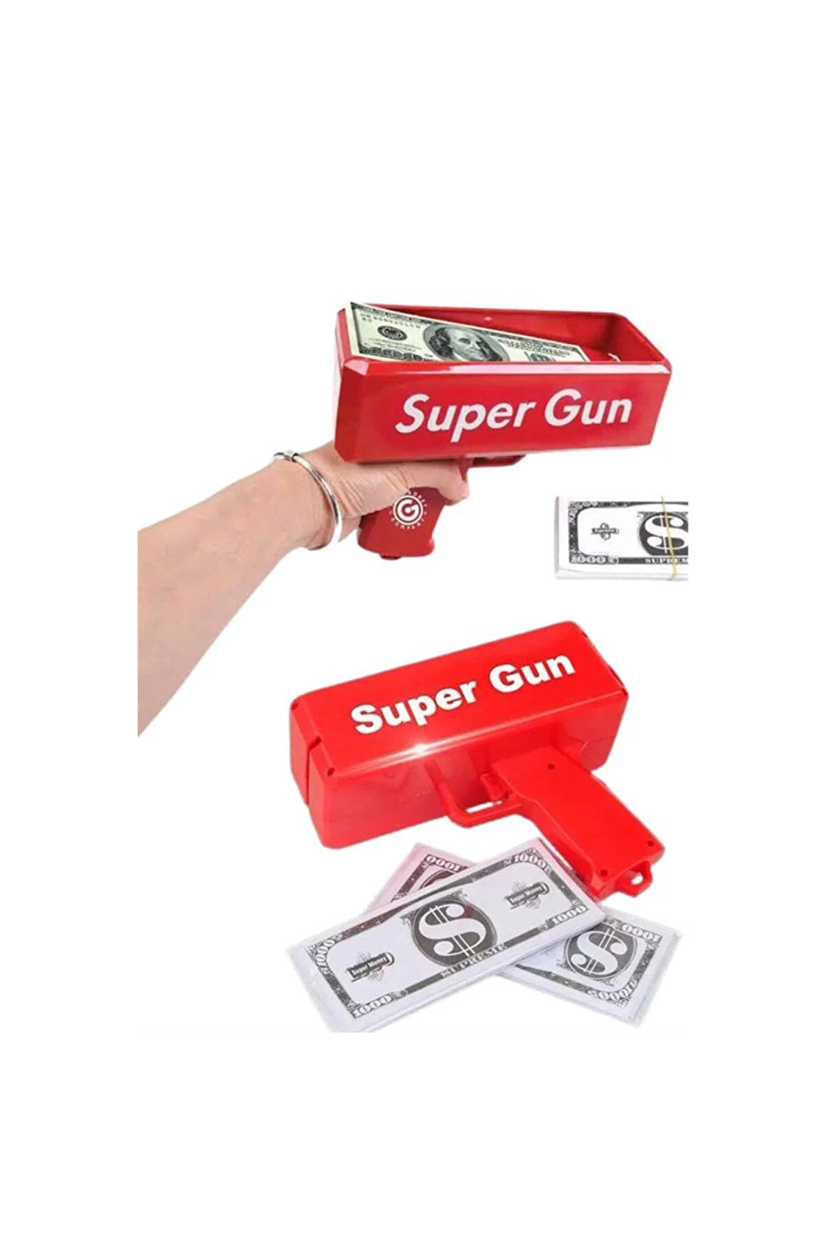 Para Dolar Saçma Para Atma Tabancası Otomati̇k Kırmızı Oyuncak