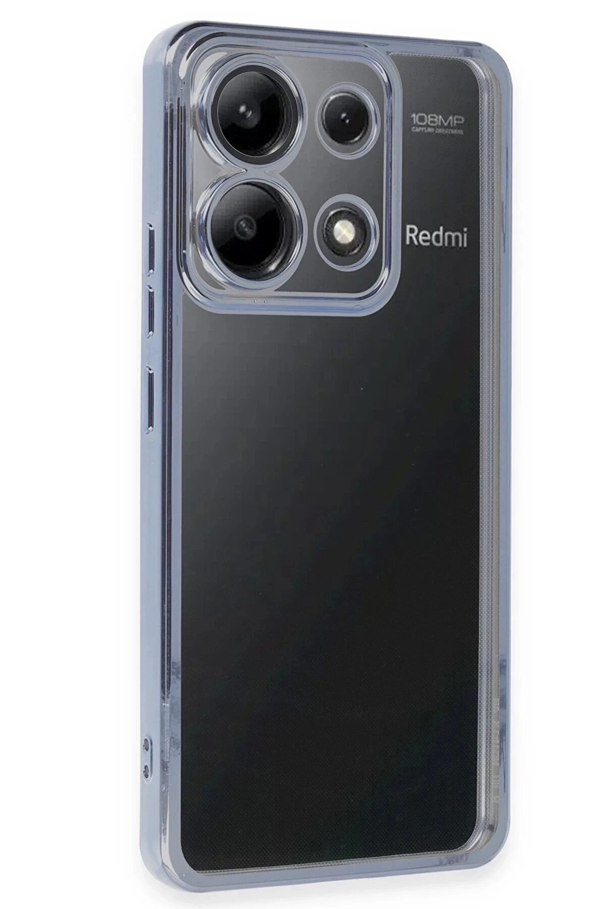 Buti̇k Xi̇aomi̇ Poco X6 Kılıf Lensli̇ Si̇li̇kon - A&ccedil;ık Mavi̇-(5796)