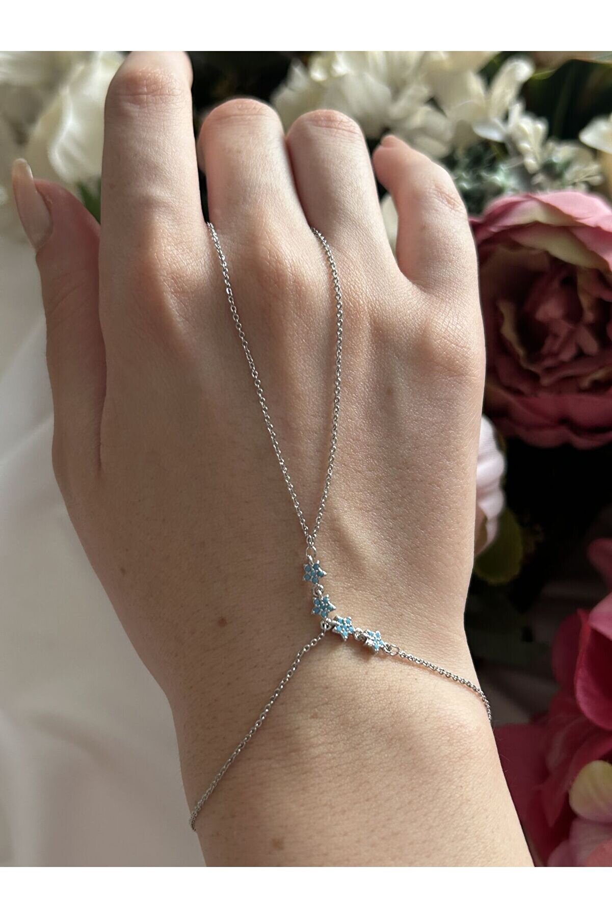 Ateli̇er Emi̇ne Mavi̇ Çi̇çek Detay Şahmeran