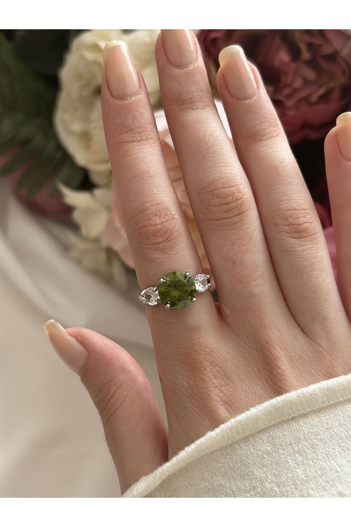 Ateli̇er Emi̇ne Yeşi̇l Zi̇rkon Taş Yüzük