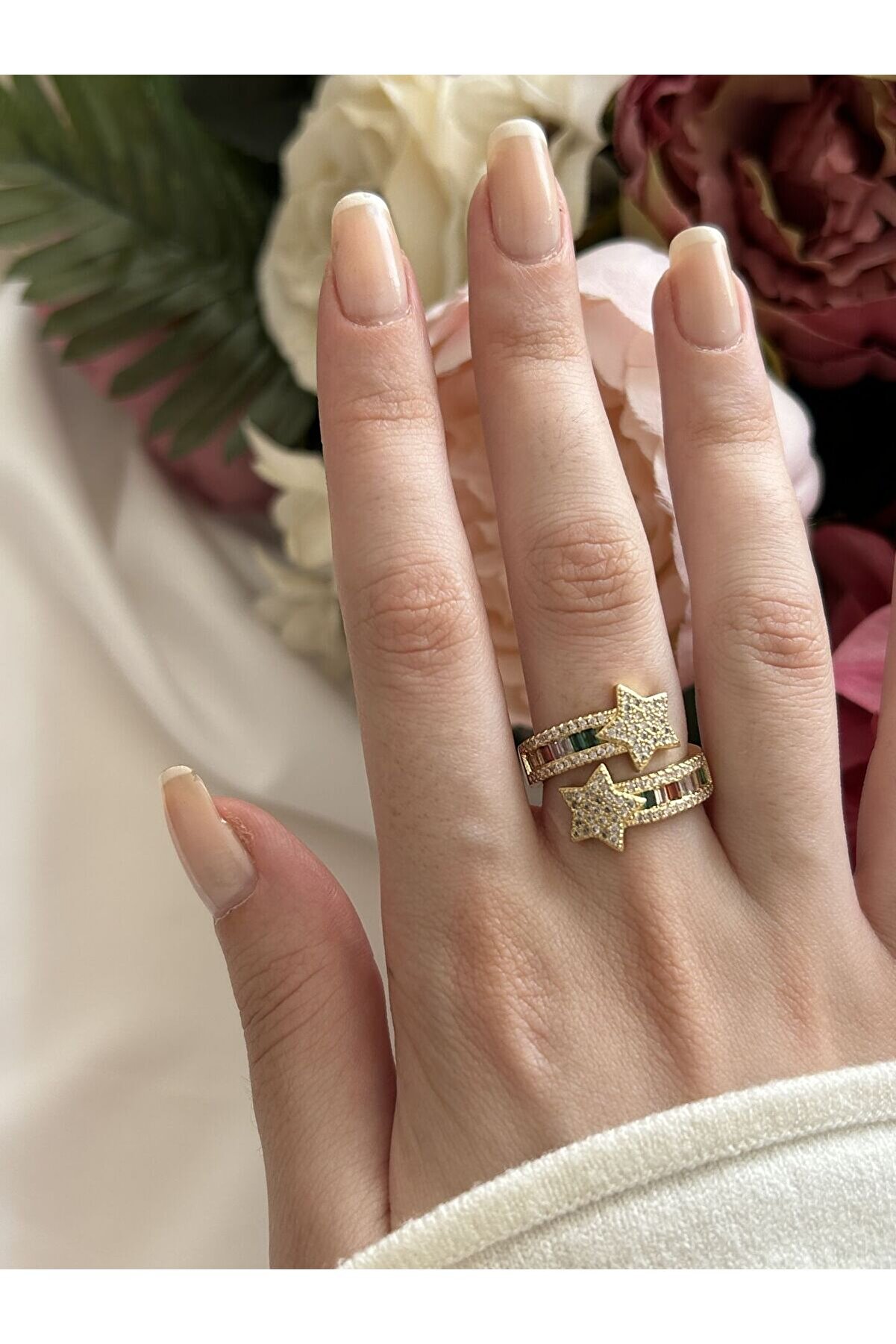 Ateli̇er Emi̇ne Yıldız Detay Gökkuşağı Yüzük