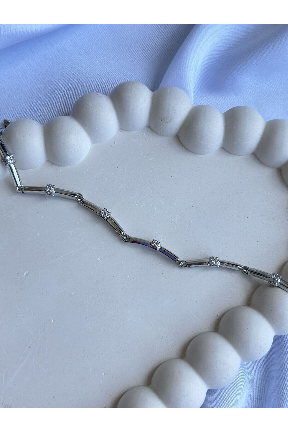 Ateli̇er Emi̇ne Taş Detay Si̇lver Bakla Bi̇lekli̇k