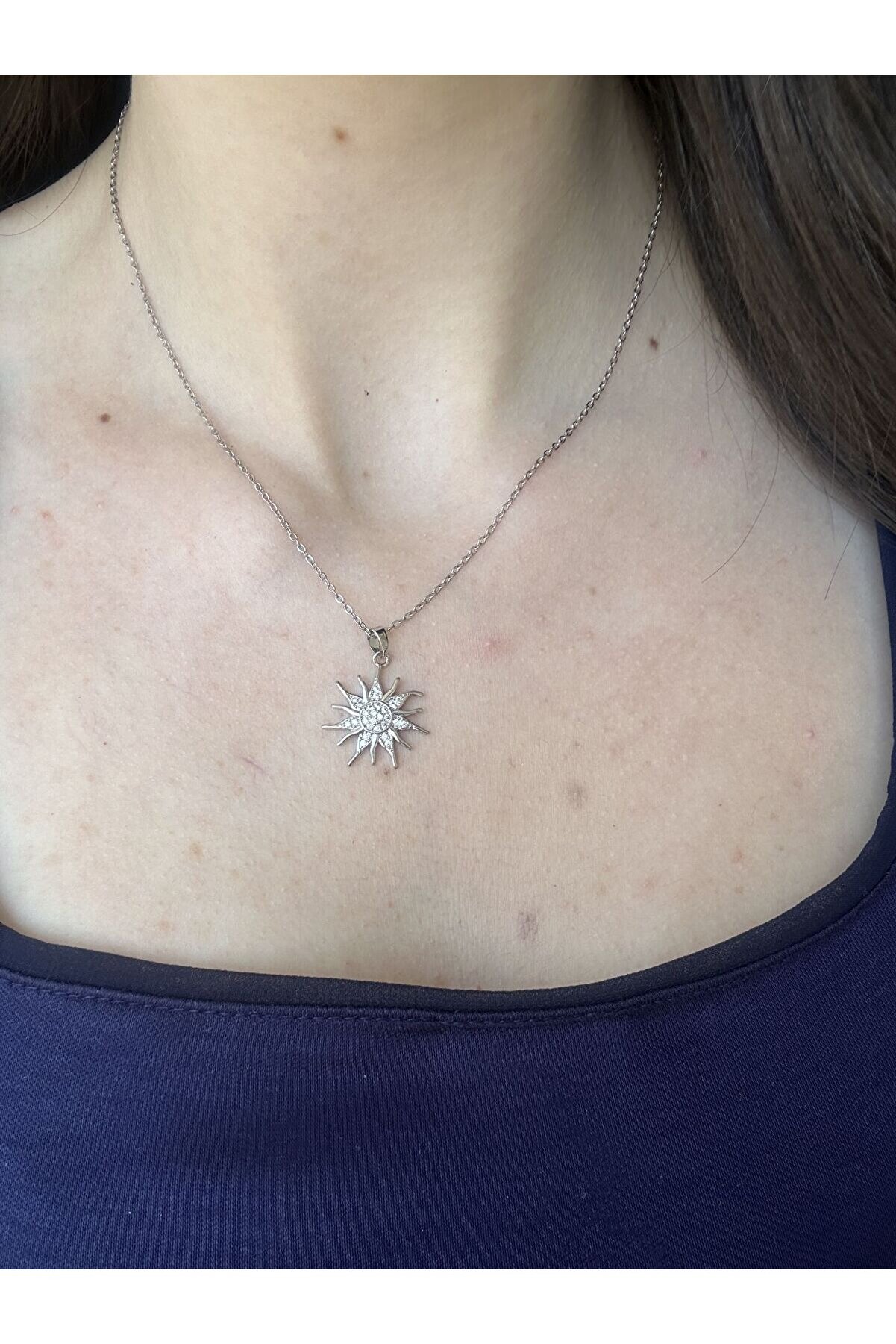 Ateli̇er Emi̇ne Si̇lver Güneş Kolye