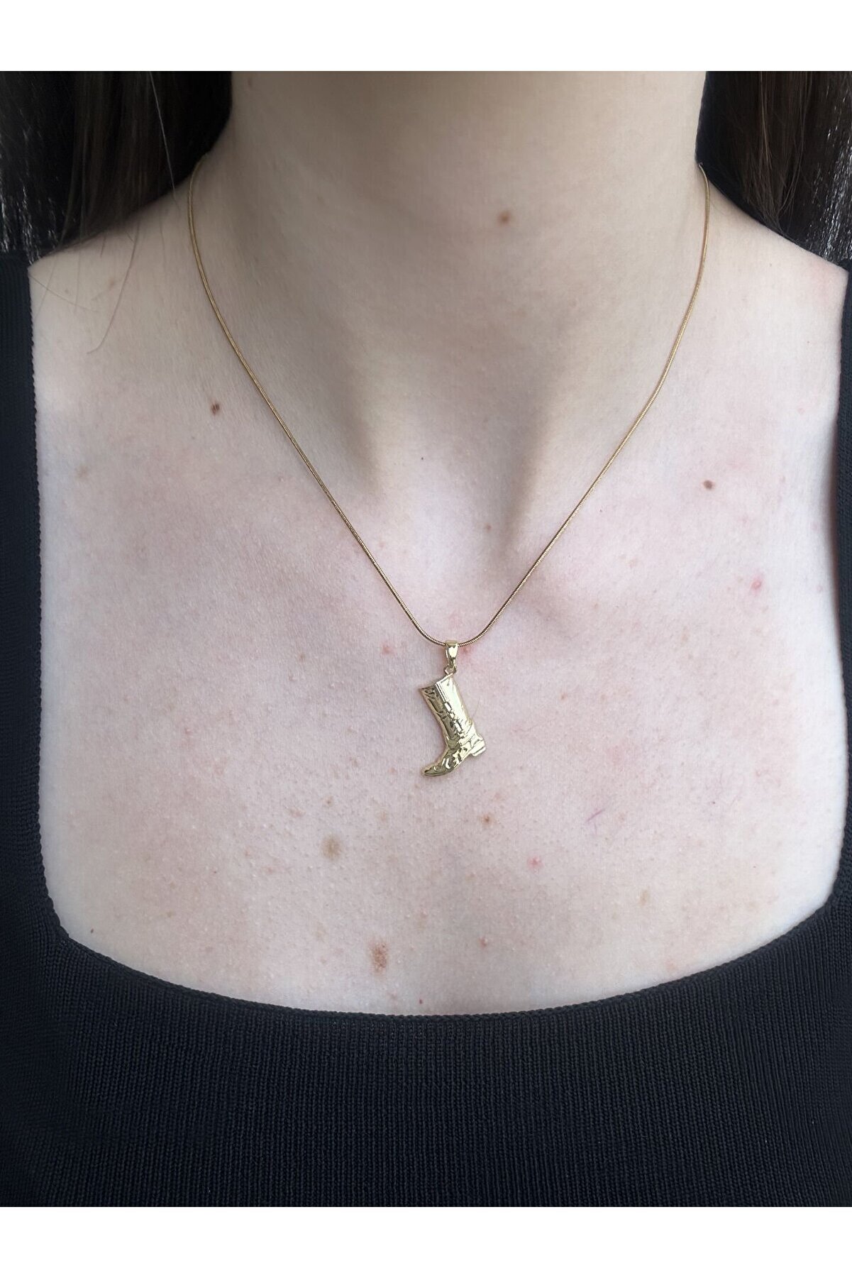 Ateli̇er Emi̇ne Gold Kovboy Çi̇zmesi̇ Kolye