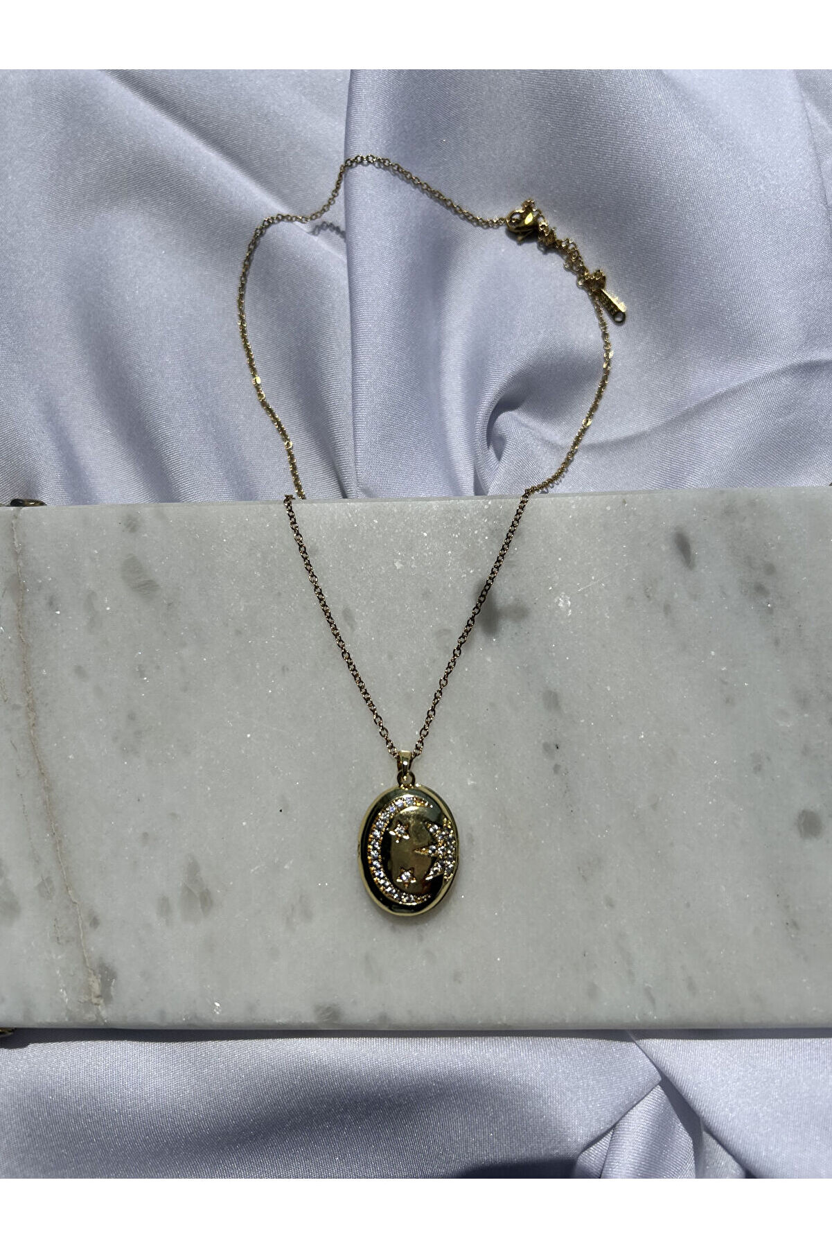 Ateli̇er Emi̇ne Kapaklı Ay Yıldız Vi̇ntage Kolye