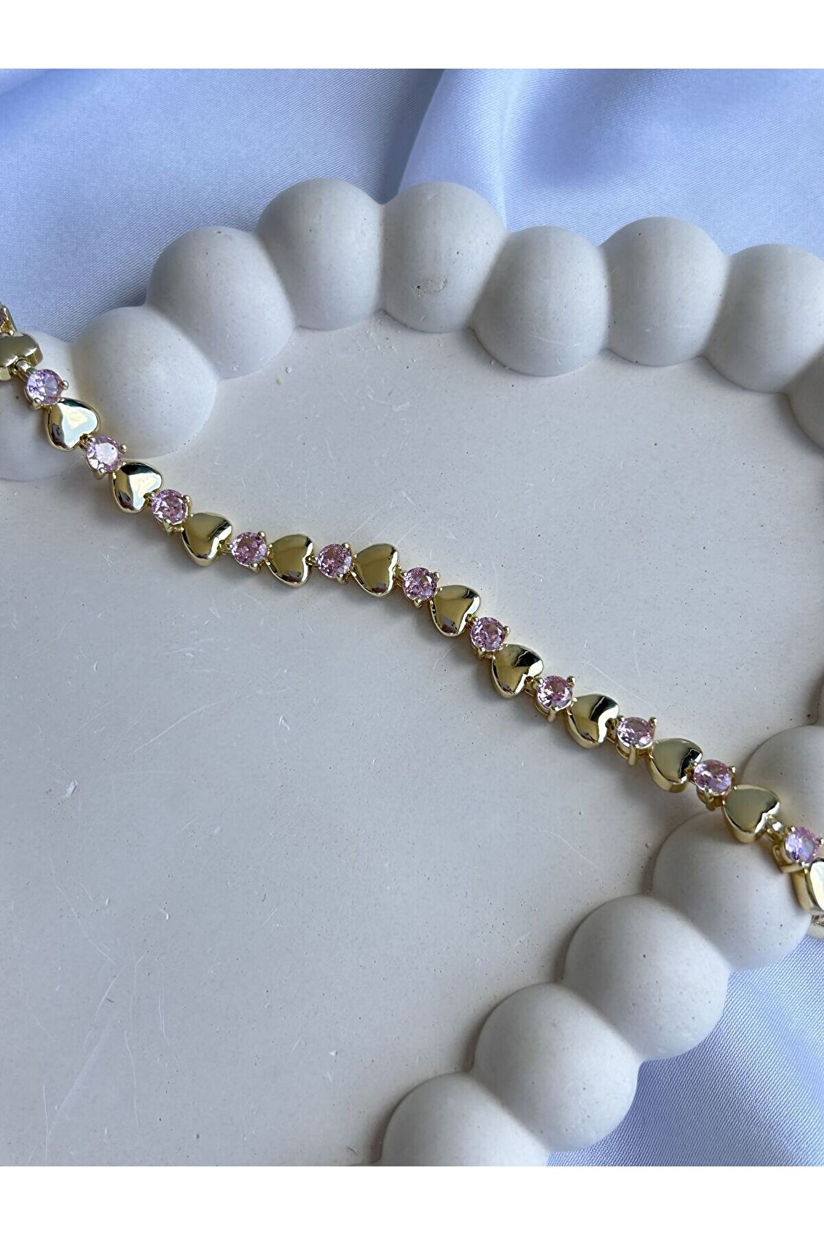 Ateli̇er Emi̇ne Pembe Zi̇rkon Detaylı Bi̇lekli̇k