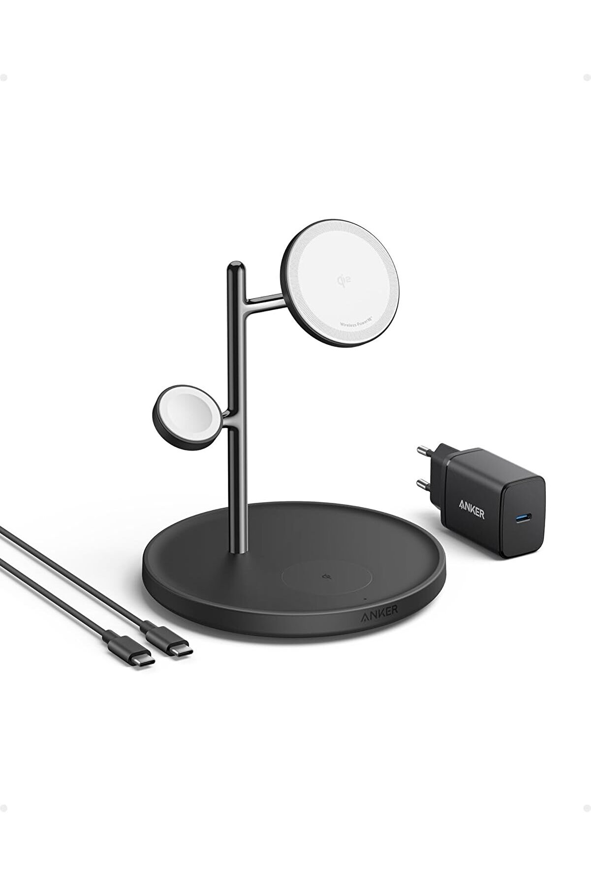 STOREMAX 3'ü 1 Arada Şarj İstasyonu, Qi2 Sertifikalı 15W Uyumlu Kablosuz Şarj,, 15/14 için,, 9 (40W USB-