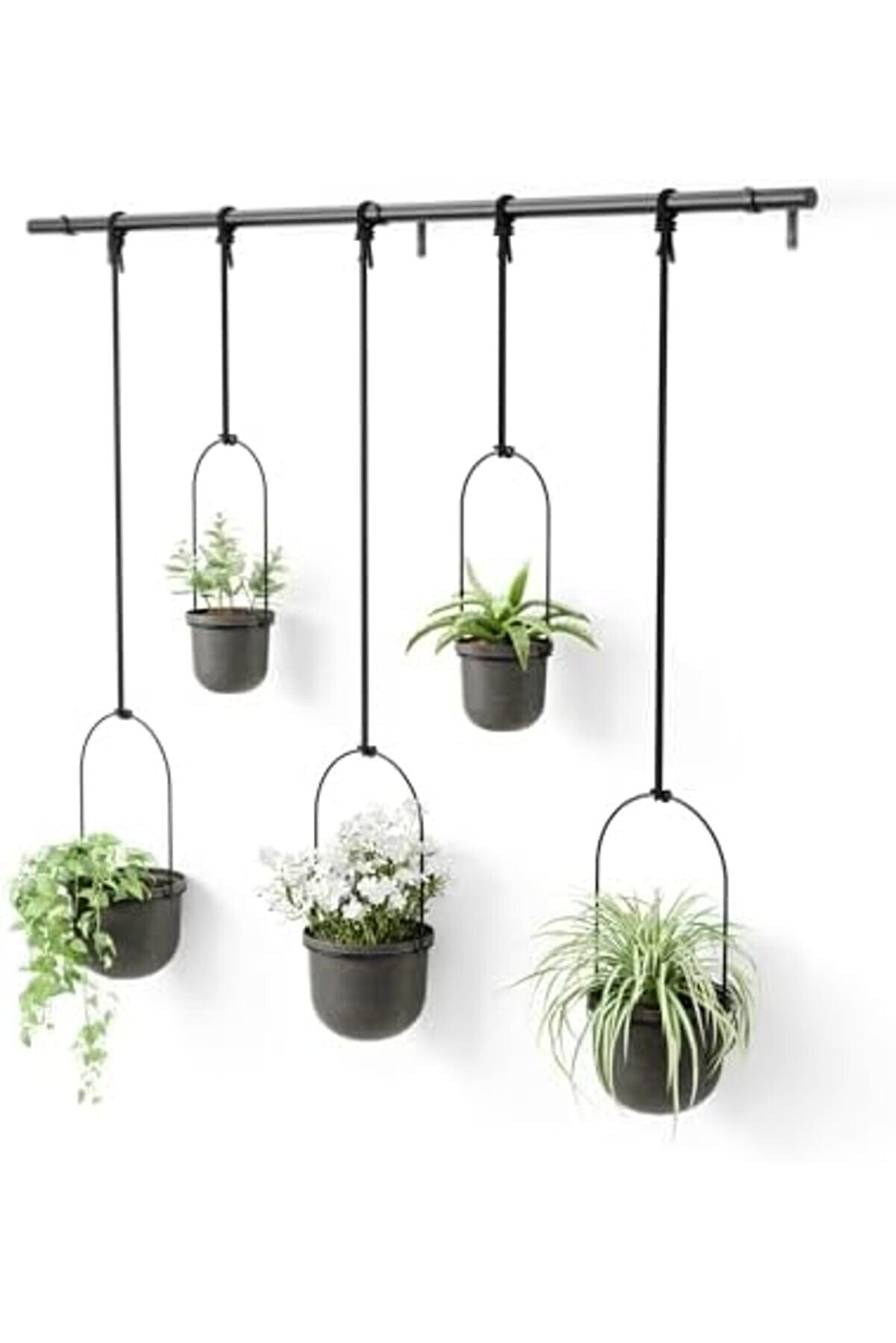 Tri̇flora Vazo, Asma &Ccedil;i̇&ccedil;ek Saksısı, Duvar Vazosu, Duvar Ve Tavan Montajı İ&ccedil;i̇n &Ccedil;i̇&ccedil;ek Askısı, 5 Li̇