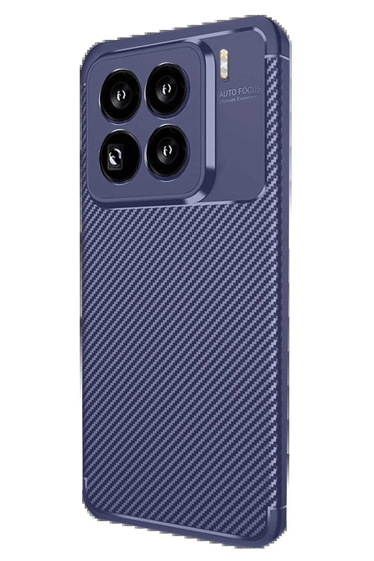 Buti̇k Xi̇aomi̇ Mi̇ 15 Pro Kılıf Auto Focus Karbon Kapak - Laci̇vert-(5796)