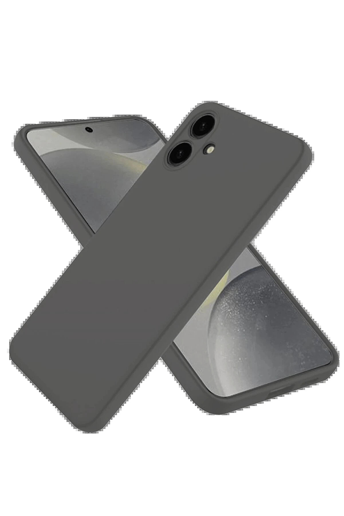 Buti̇k Samsung Galaxy A06 Kılıf Fi̇rst Si̇li̇kon - Gri̇-(5796)