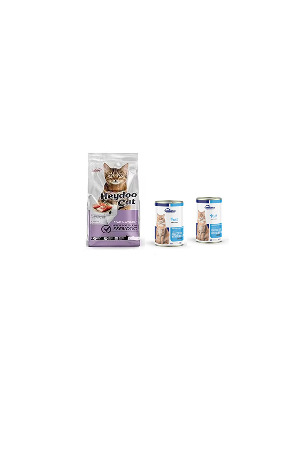 Ambi̇ance Kedi̇ Maması 2 Kg Somonlu Kısırlaştırılmış Somon Pi̇ri̇n&ccedil;li̇ + Kedi̇ Konserve Somonlu 415 Gr X 2 Adet