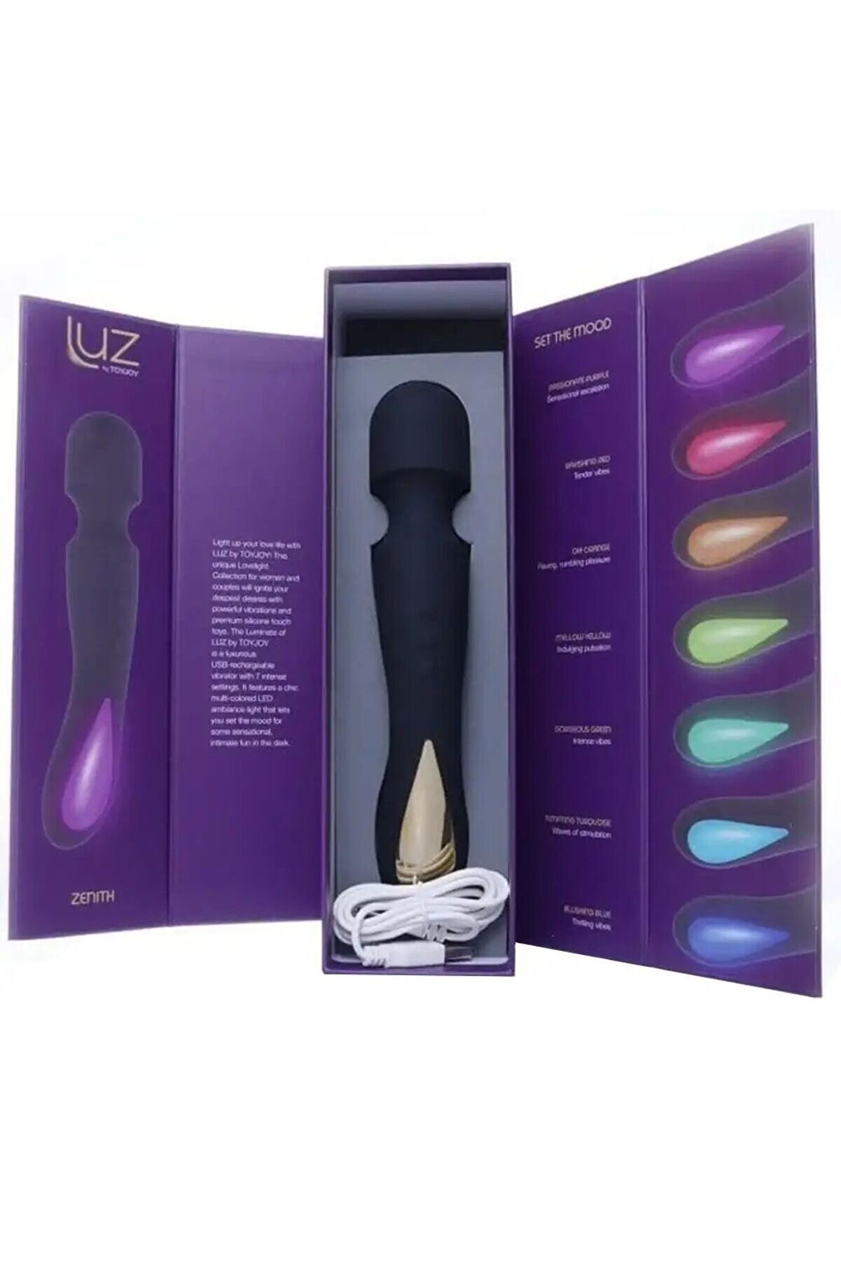 Erox Luz Zeni̇th Massager Si̇li̇kon Masaj Wand Vi̇brat&ouml;r-Black